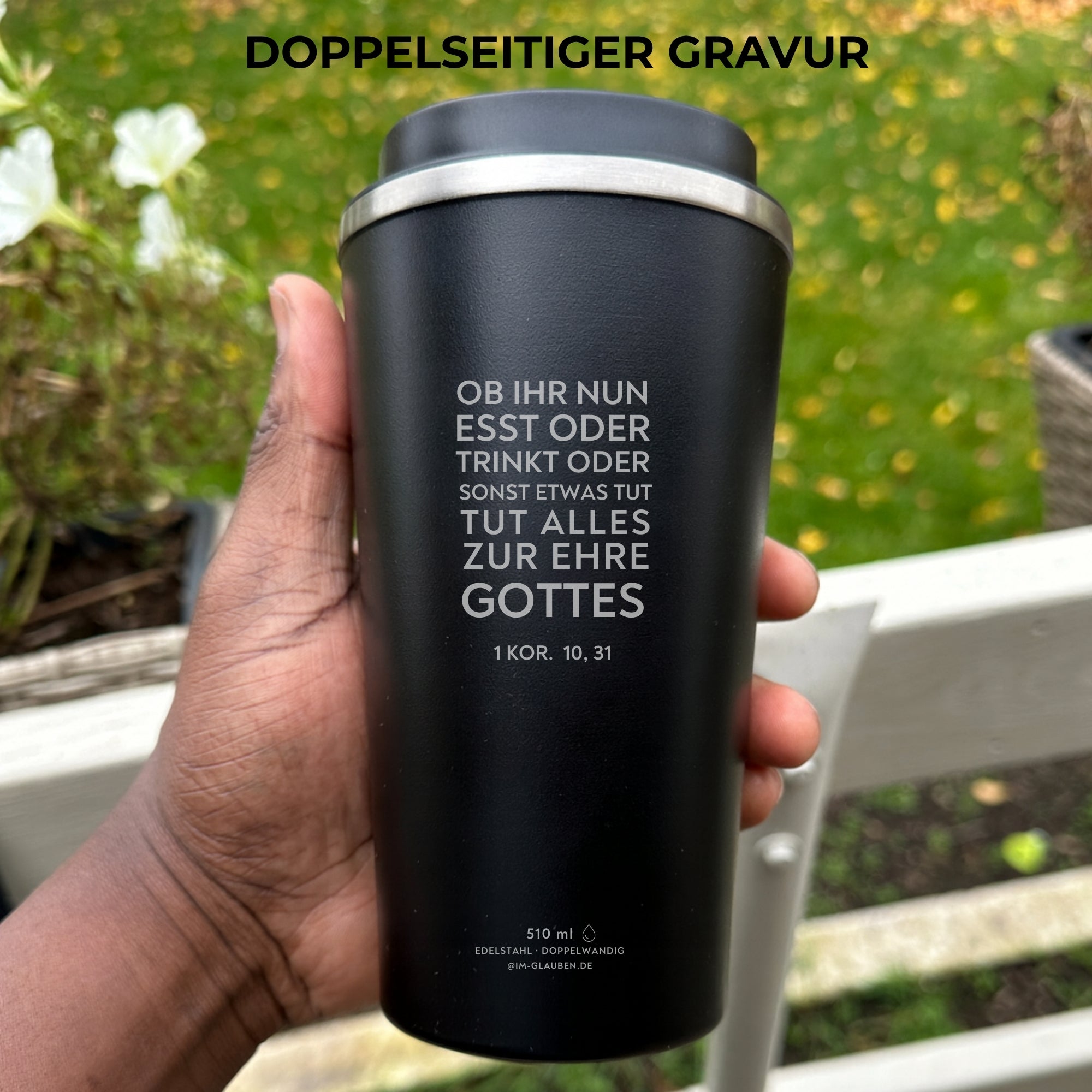 To go Thermobecher "Soli Deo Gloria" · Doppelwandig · Gravur