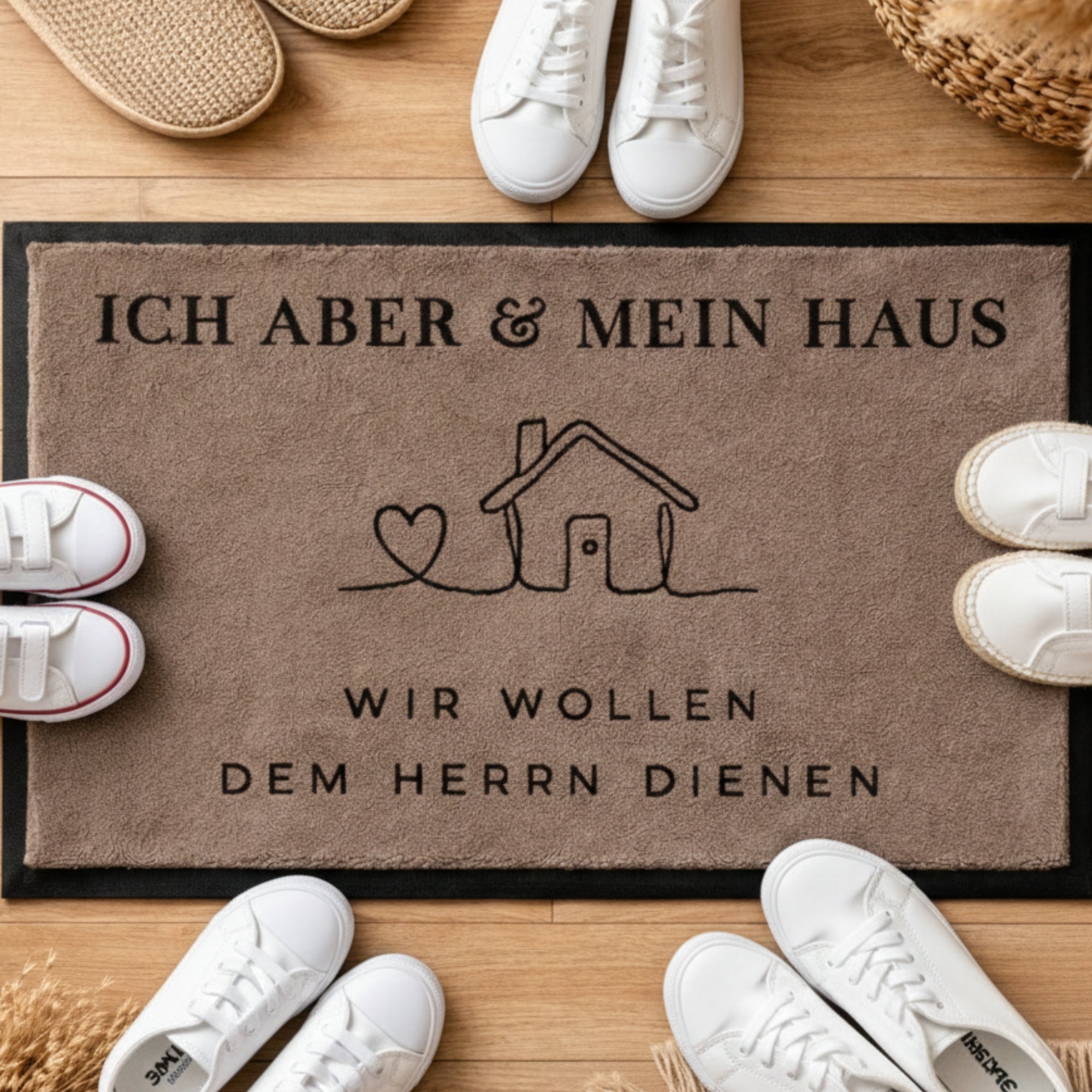 Waschbare Fußmatte "Mein Haus" 60 x 40 cm