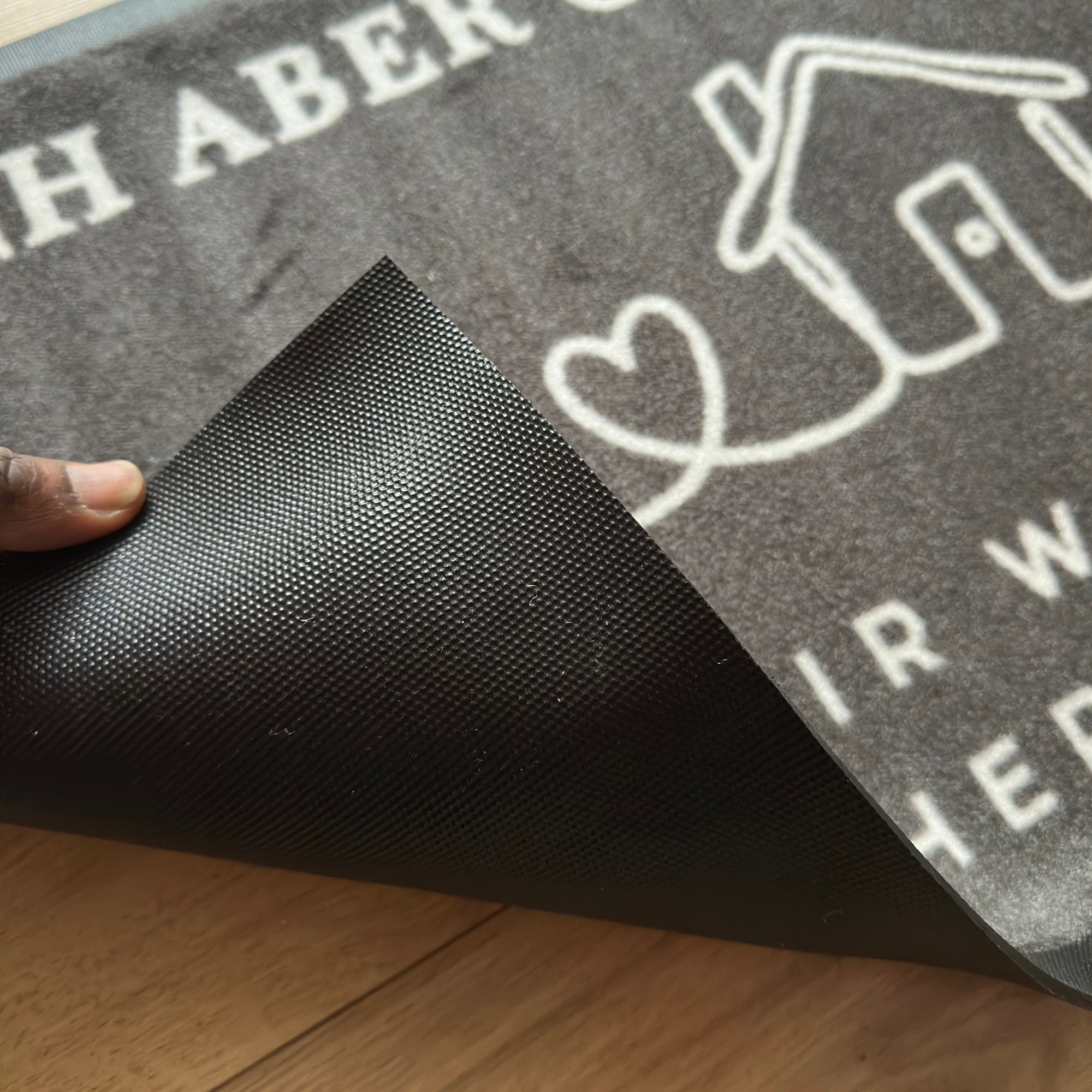 Waschbare Fußmatte "Ich aber und mein Haus" 60 x 40 cm