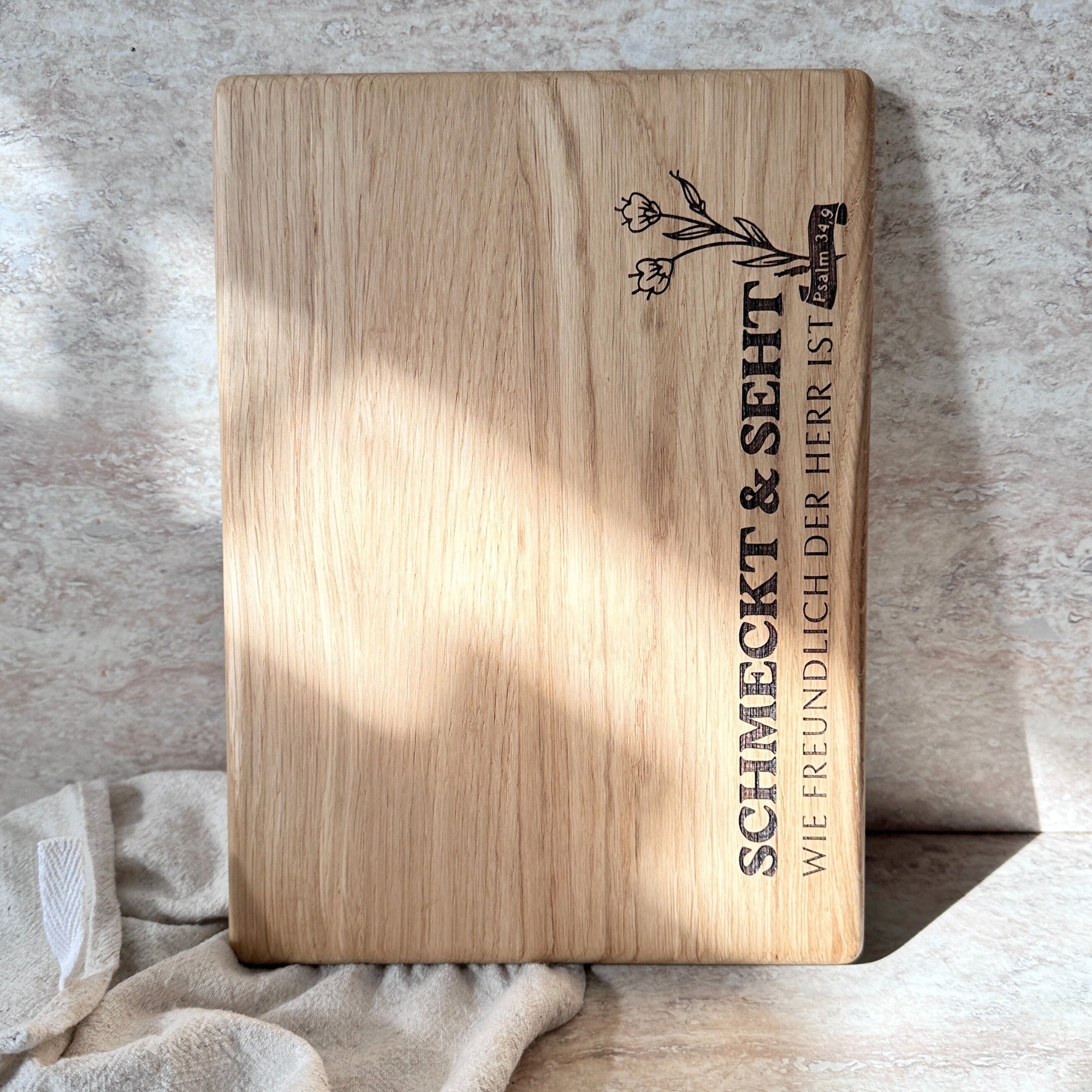 Schneidebrett "Schmeckt und Seht" Eiche | LYDIA