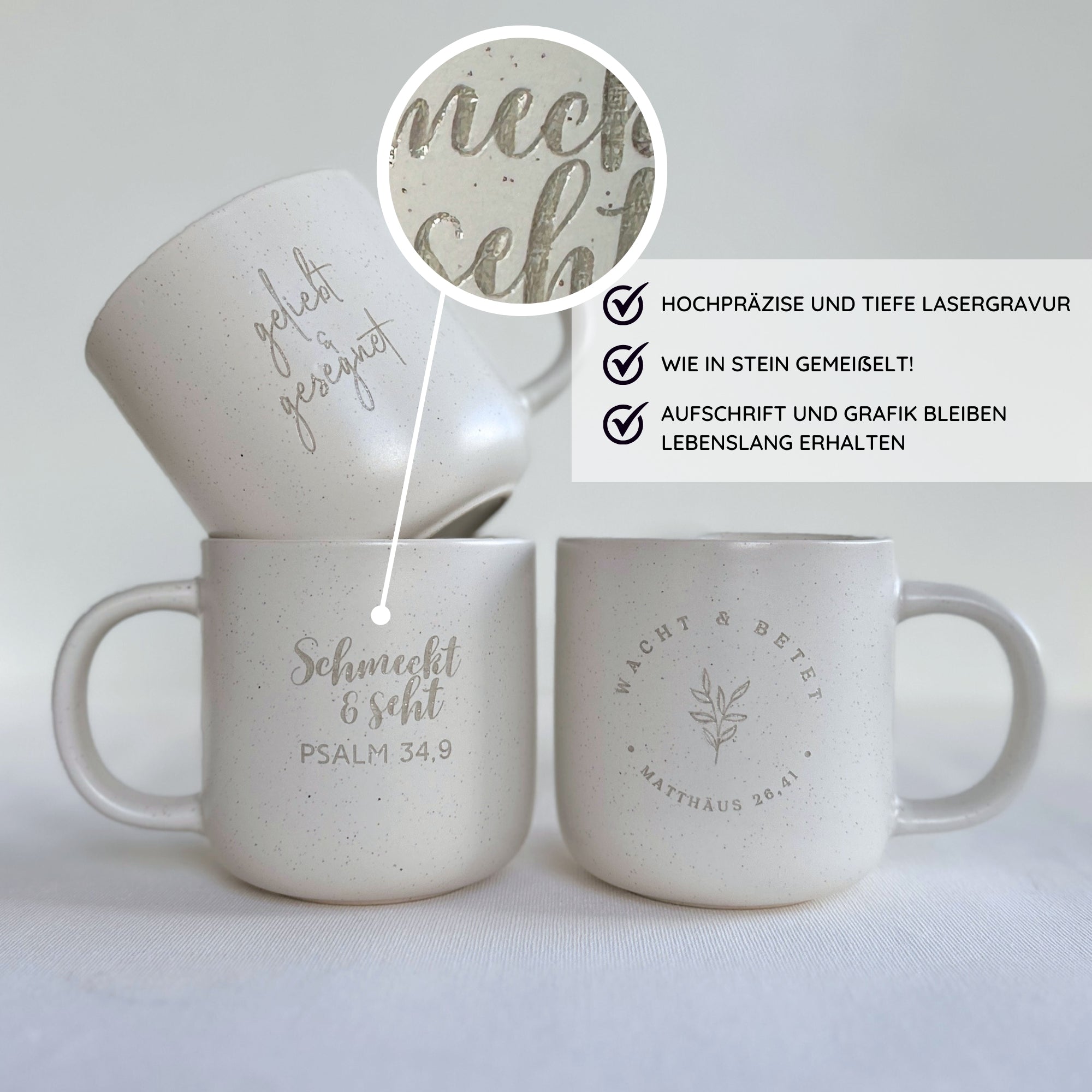 Tasse "gesegnet" 350ml - Graviert | STYLER