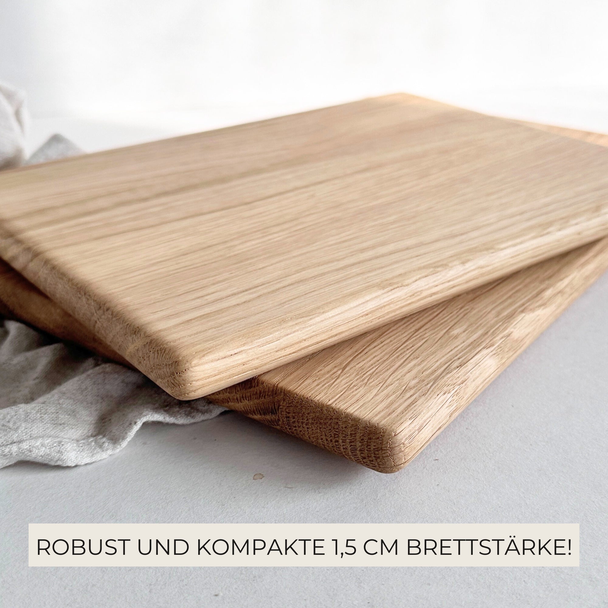 Schneidebrett "Sorgt euch um nichts" Eiche | LYDIA