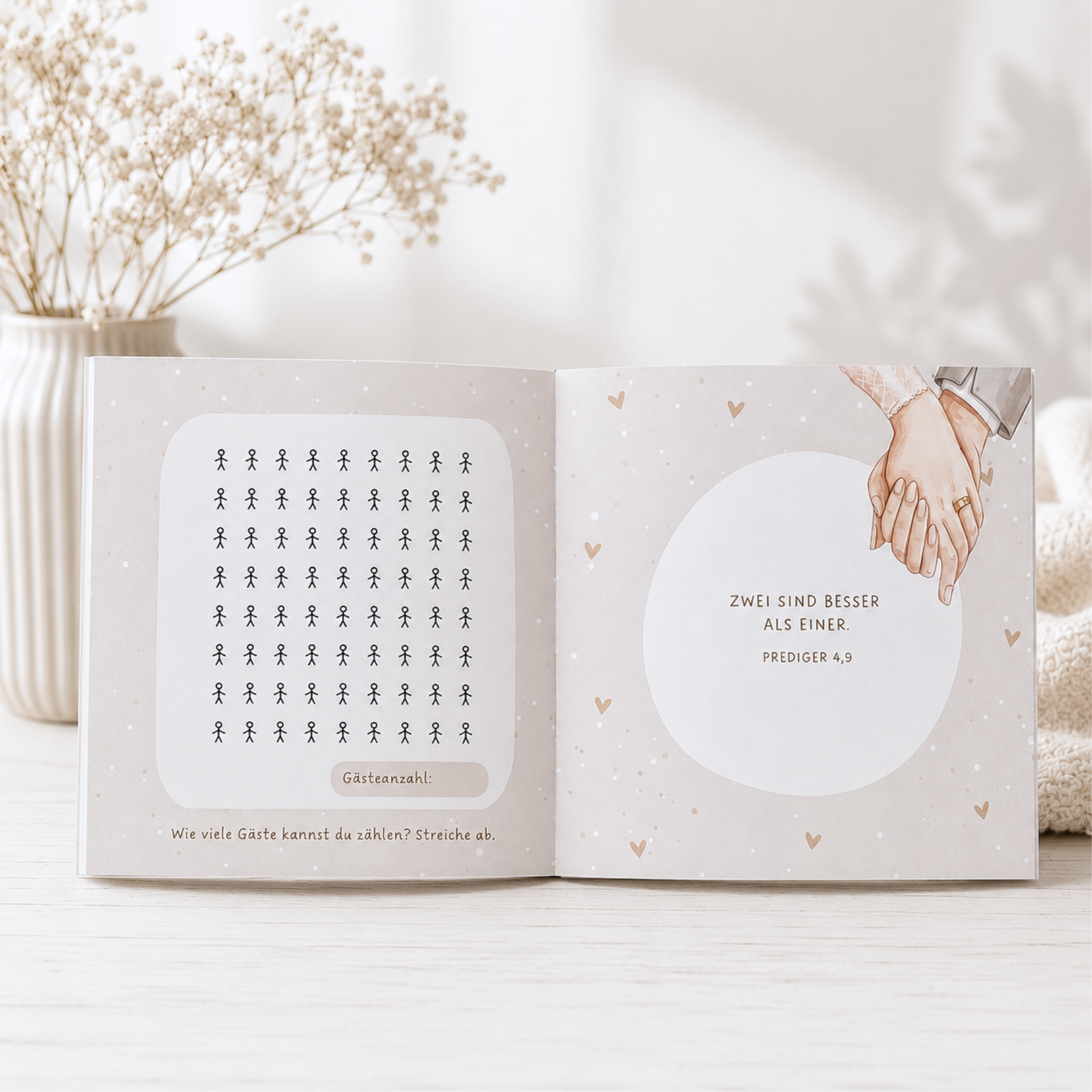 Hochzeitsmalbuch für Kinder mit Malbildern, Rätseln, Spielen