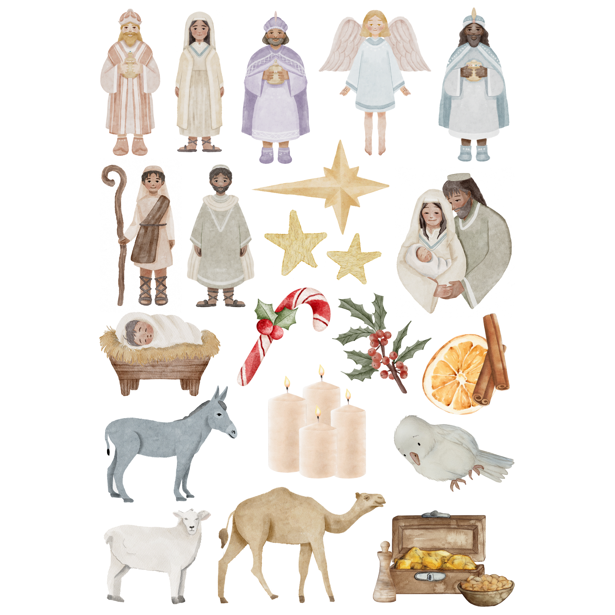 Bügelbilder Set Weihnachtsgeschichte - DIY Adventskalender