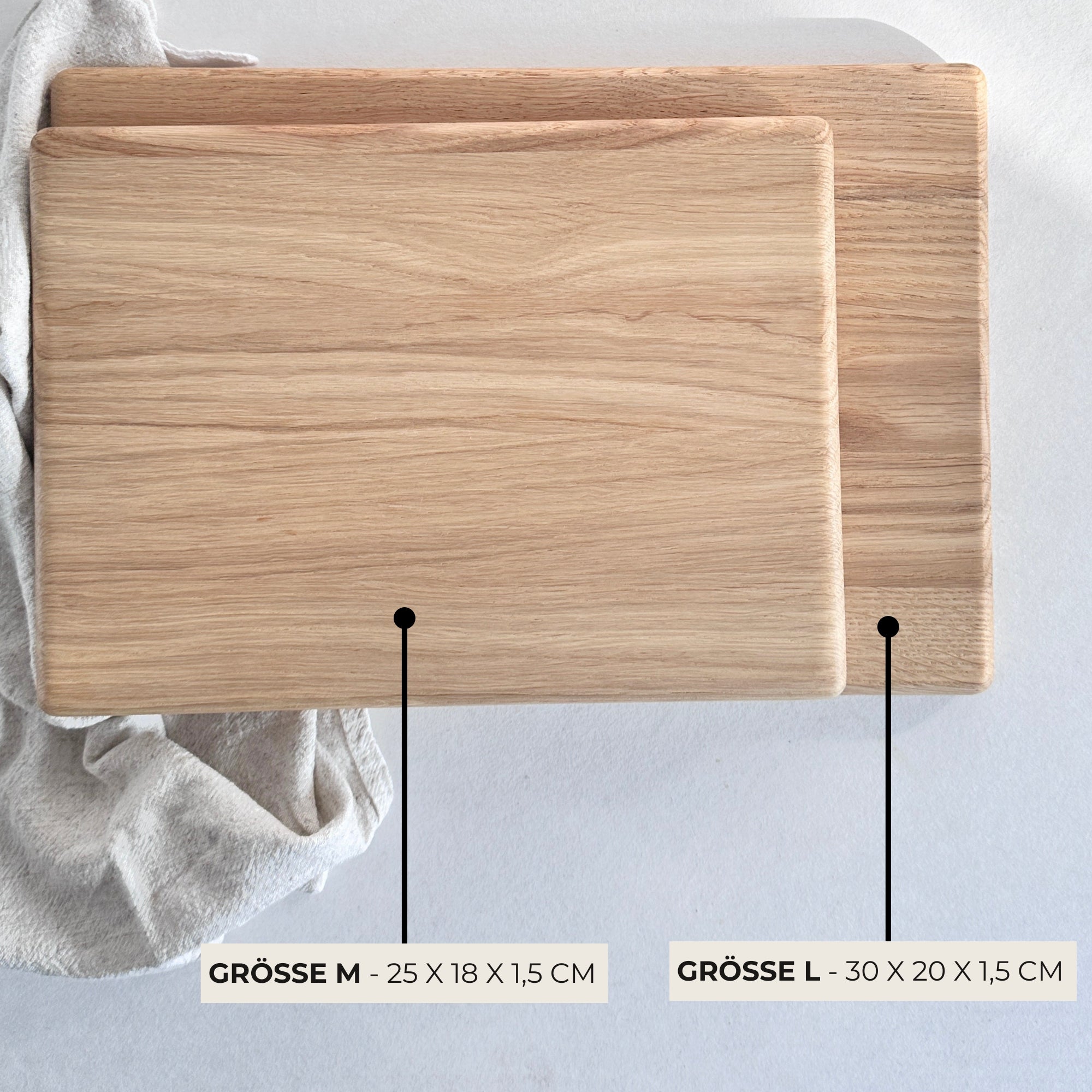 Schneidebrett "Sorgt euch um nichts" Eiche | LYDIA