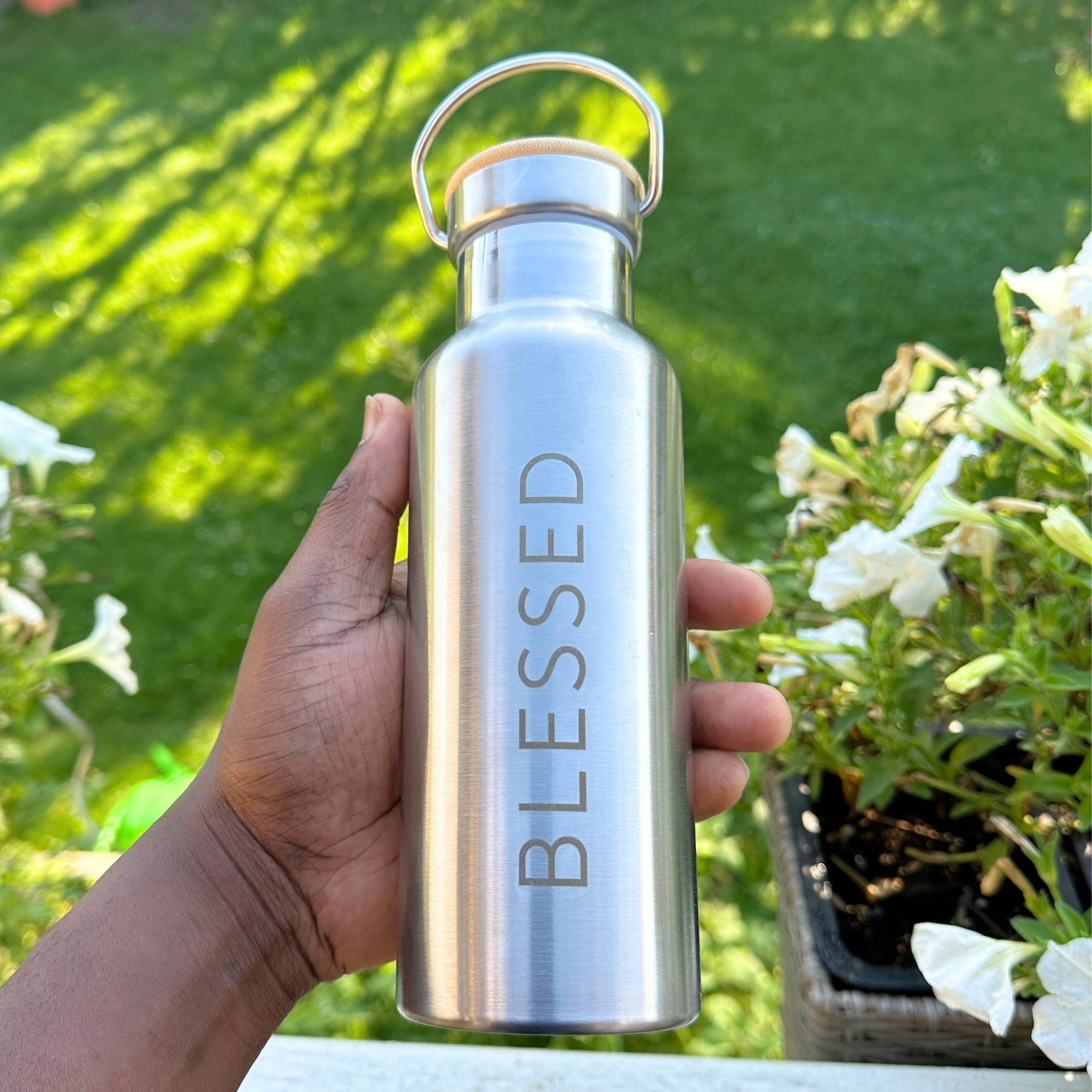 Edelstahl Trinkflasche "Blessed" · Doppelwandig · 500ml