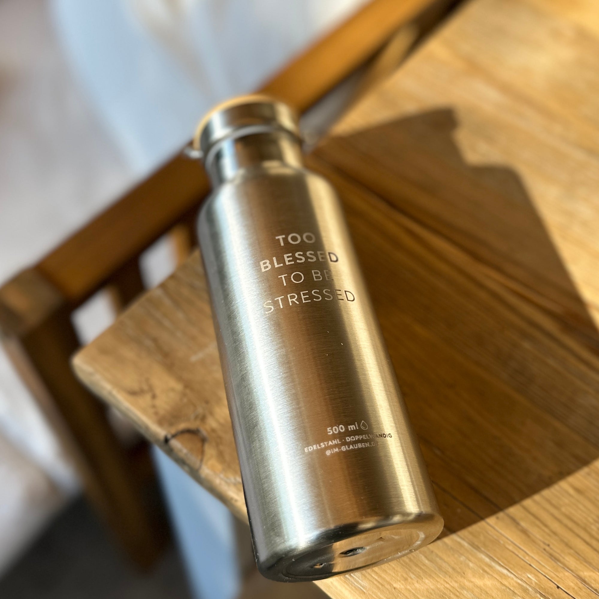 Edelstahl Trinkflasche "Blessed" · Doppelwandig · 500ml