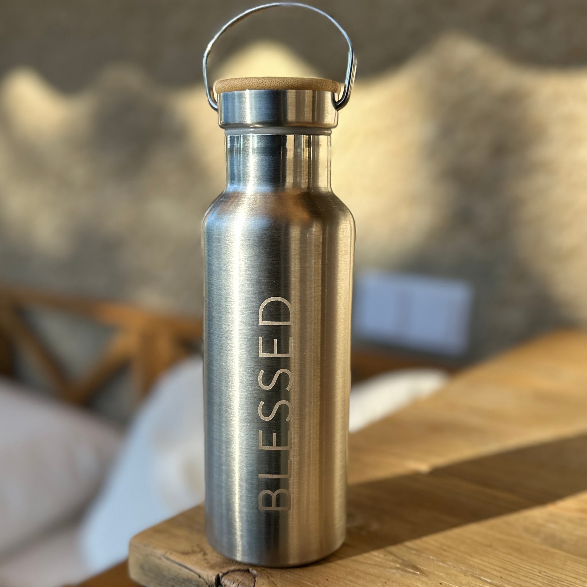 Edelstahl Trinkflasche "Blessed" · Doppelwandig · 500ml