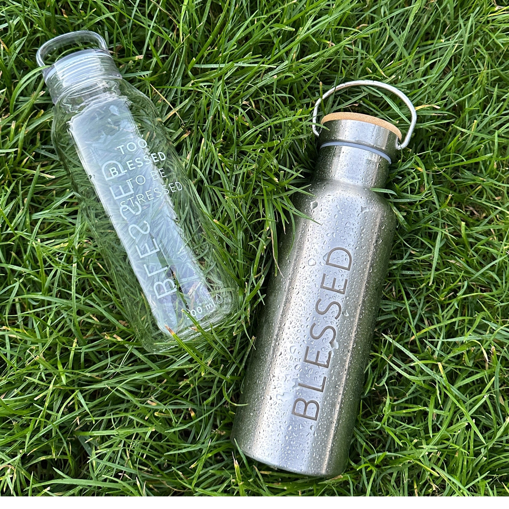 Edelstahl Trinkflasche "Blessed" · Doppelwandig · 500ml