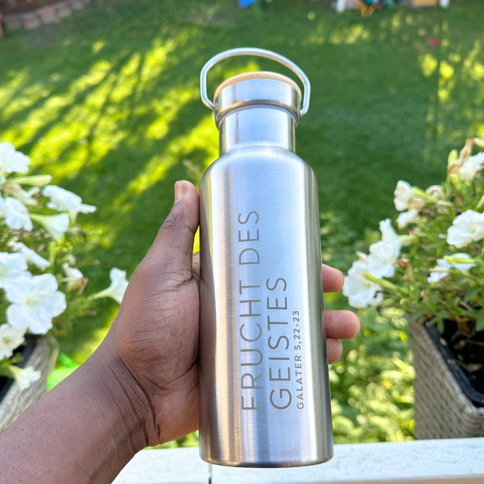 Edelstahl Trinkflasche "Frucht des Geistes" · Doppelwandig · 500ml