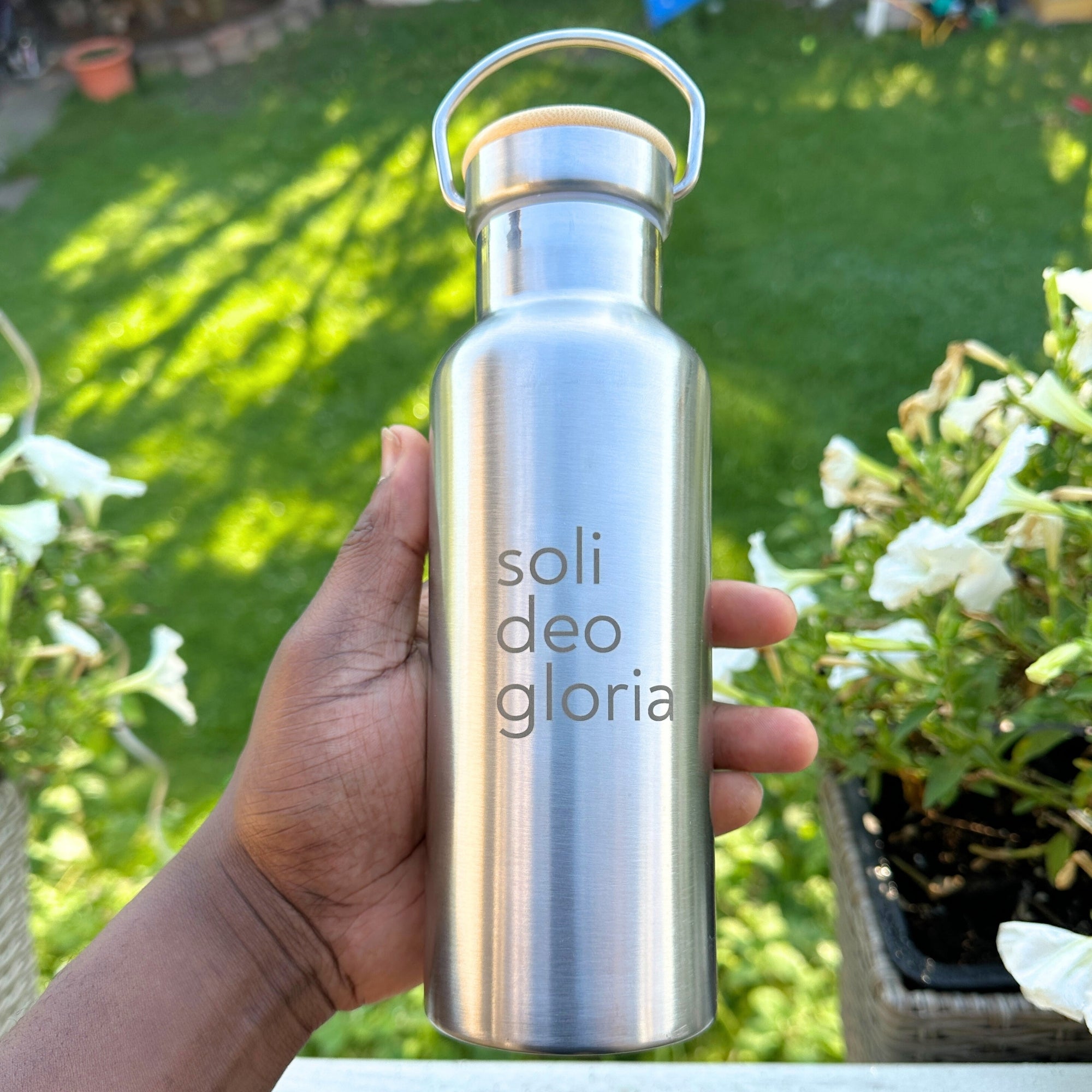 Edelstahl Trinkflasche "Soli Deo Gloria" · Doppelwandig · 500ml