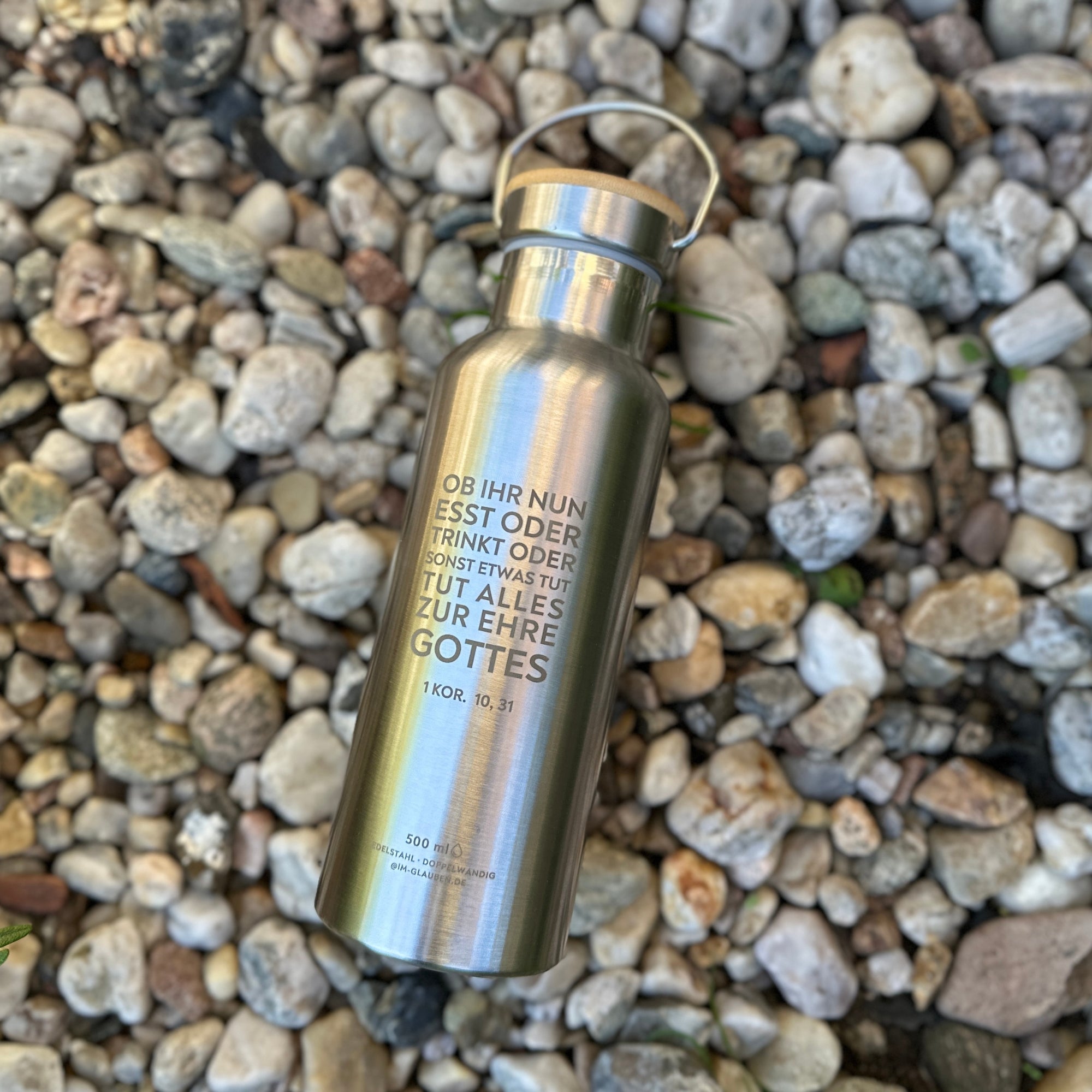 Edelstahl Trinkflasche "Soli Deo Gloria" · Doppelwandig · 500ml