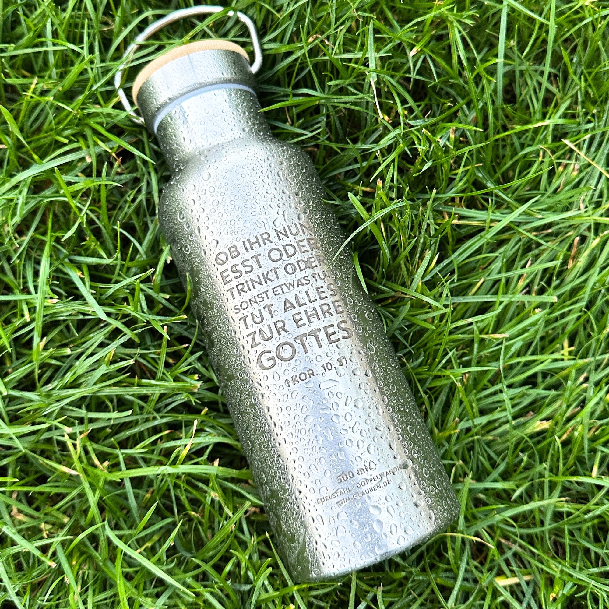 Edelstahl Trinkflasche "Soli Deo Gloria" · Doppelwandig · 500ml