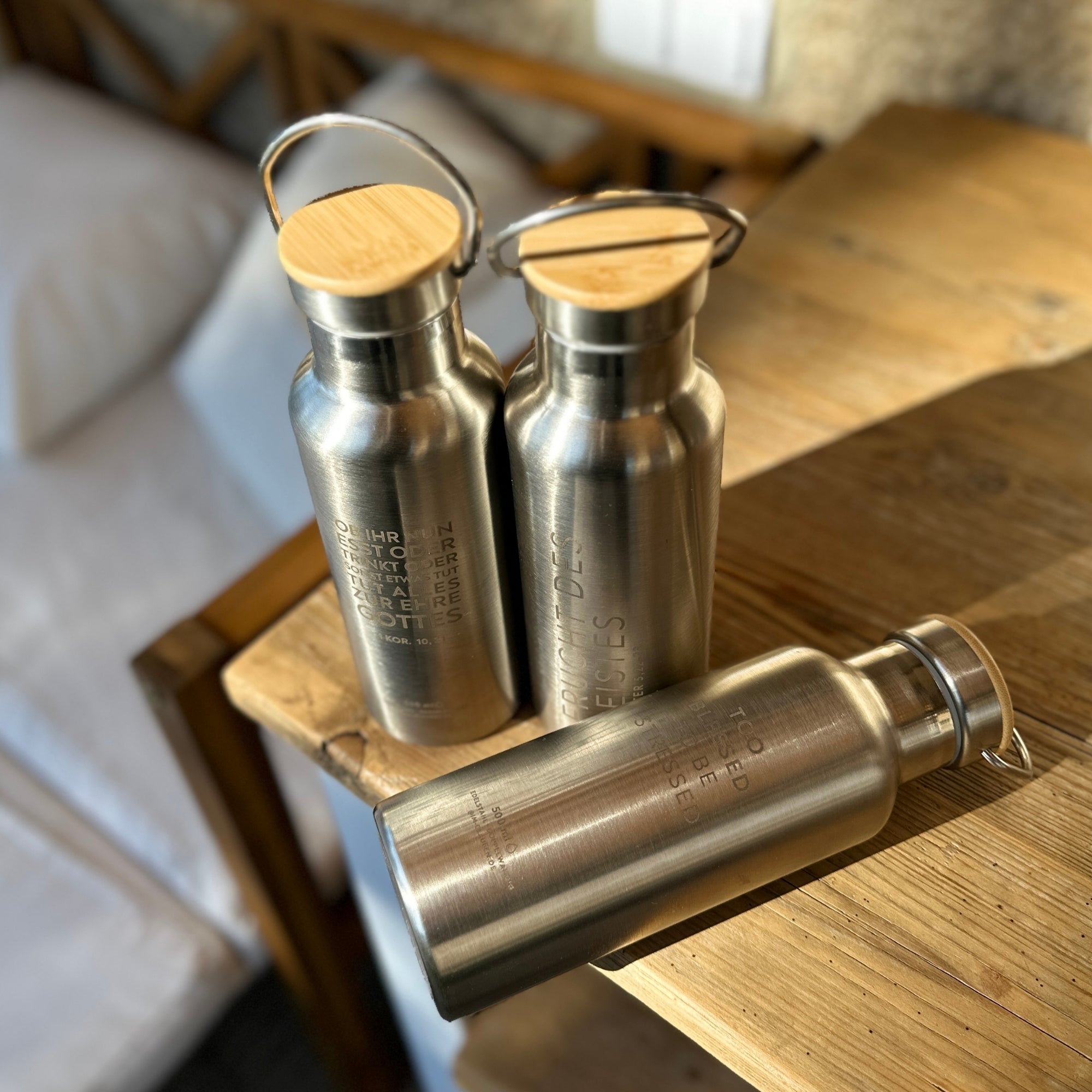Edelstahl Trinkflasche "Blessed" · Doppelwandig · 500ml
