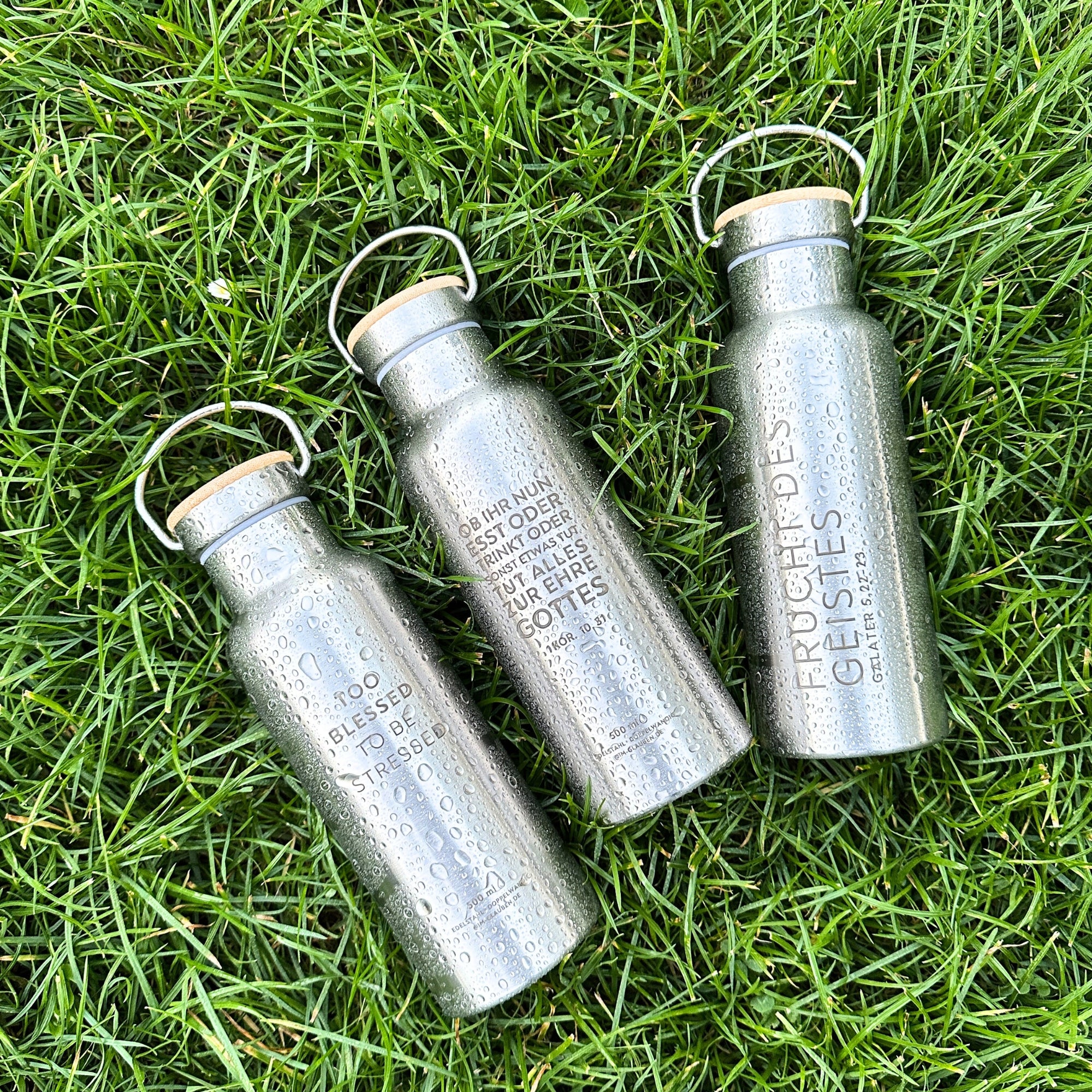 Edelstahl Trinkflasche "Soli Deo Gloria" · Doppelwandig · 500ml