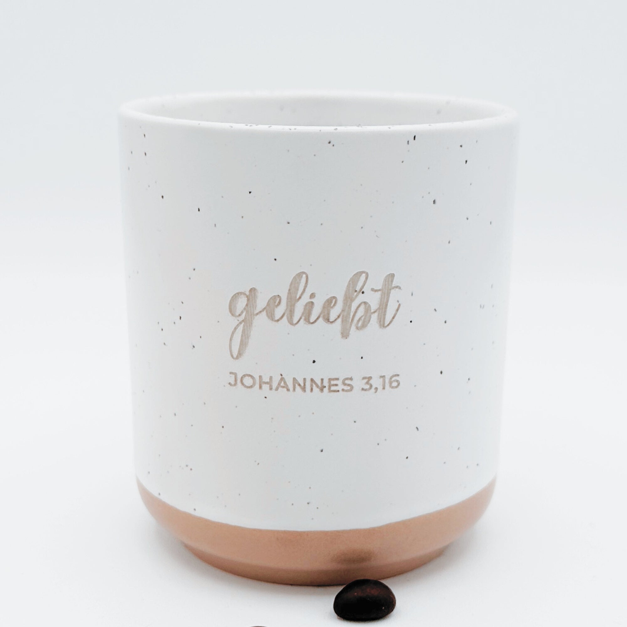 Steingut-Becher "Geliebt"・280ml・Graviert ・Handmade | SLIM-SANDY