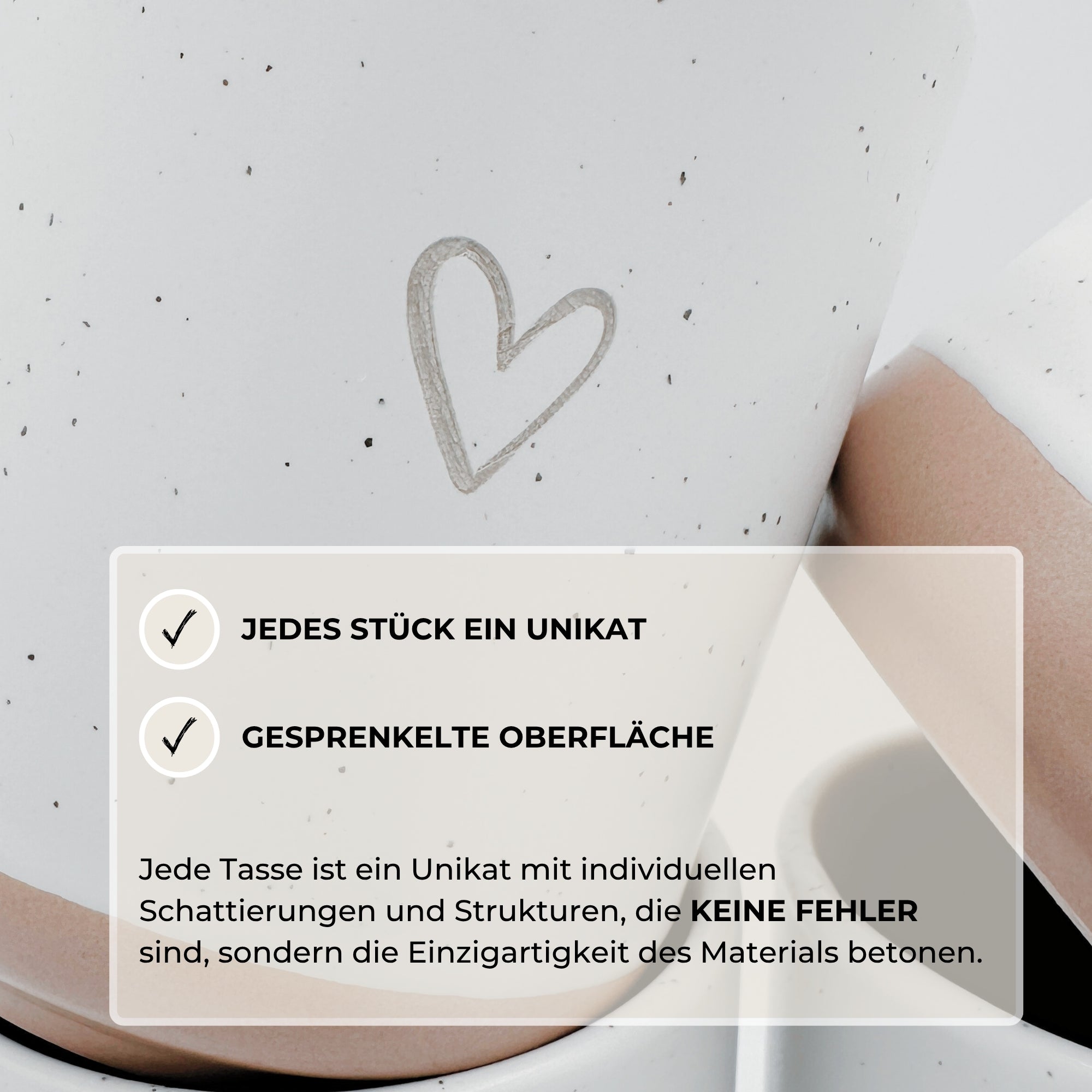 Becher 2er Set "Geliebt/Gesegnet"・je 280ml・Graviert・Handmade | SLIM-SANDY