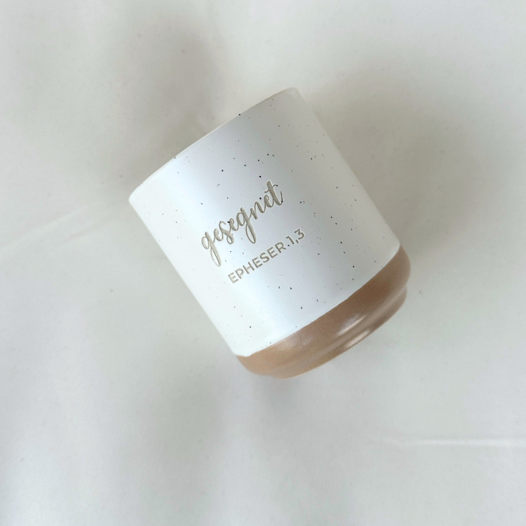 Becher 2er Set "Geliebt/Gesegnet"・je 280ml・Graviert・Handmade | SLIM-SANDY