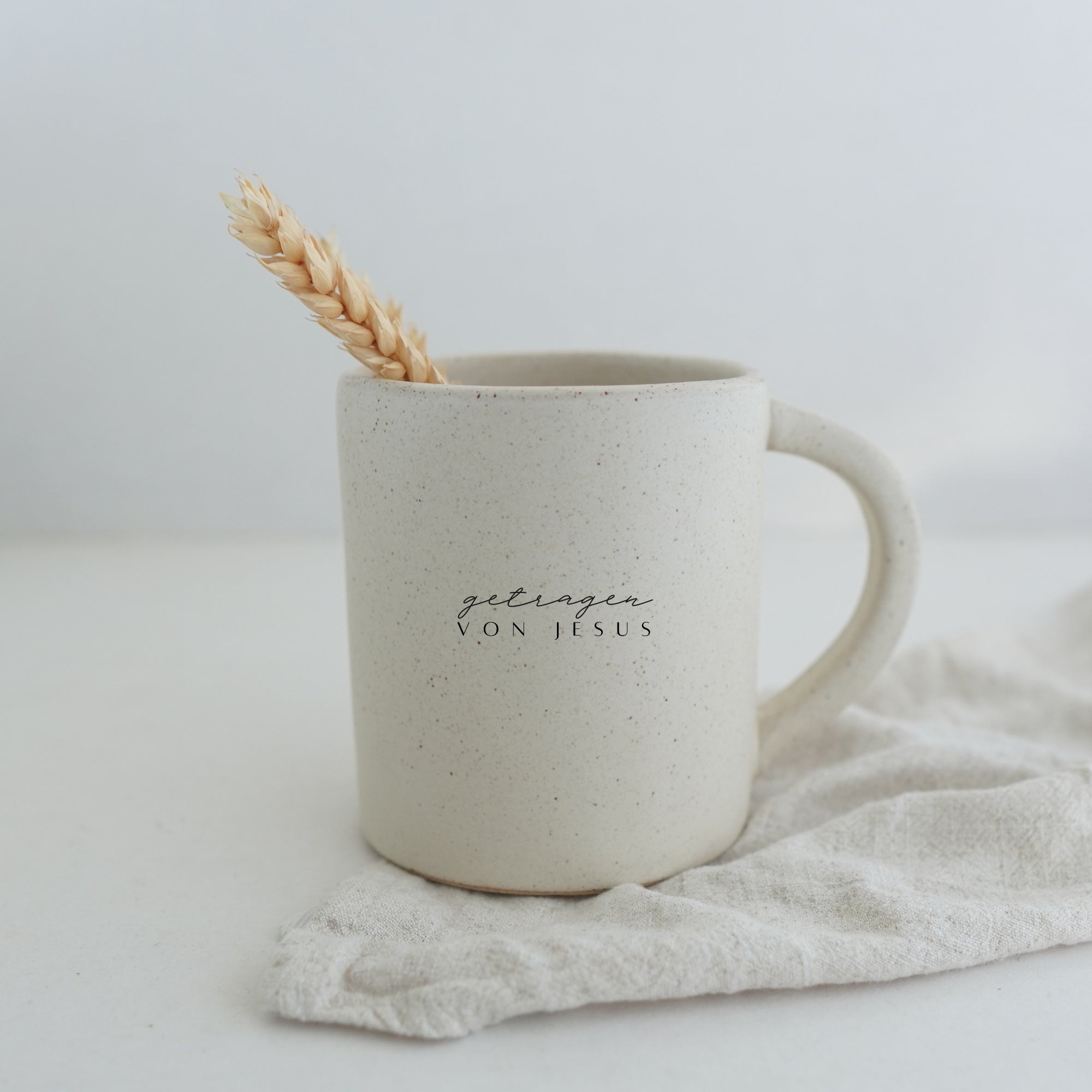 Tasse "Getragen von Jesus" 400ml - Graviert | BIGGY