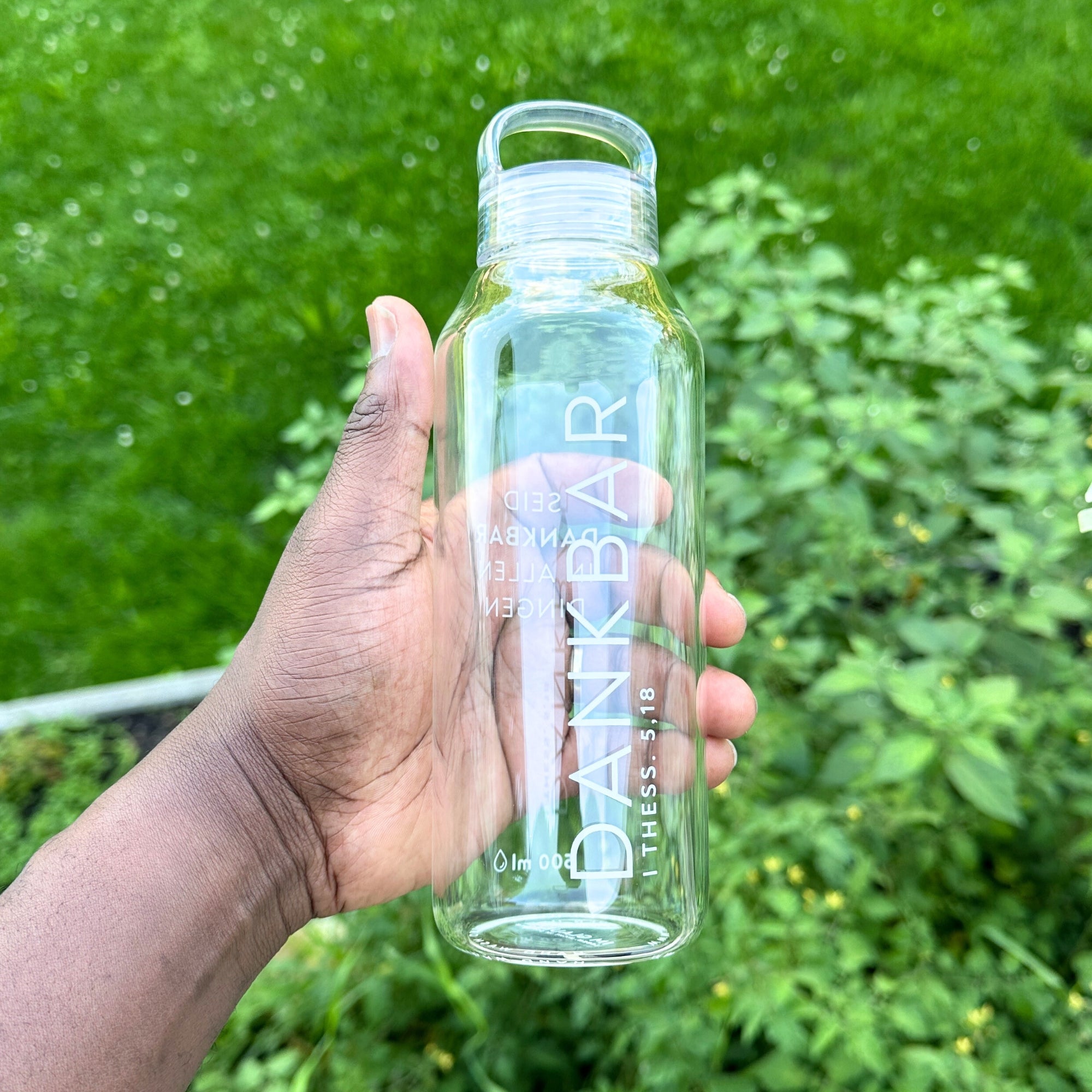 Trinkflasche aus Glas "Dankbar" · 500ml