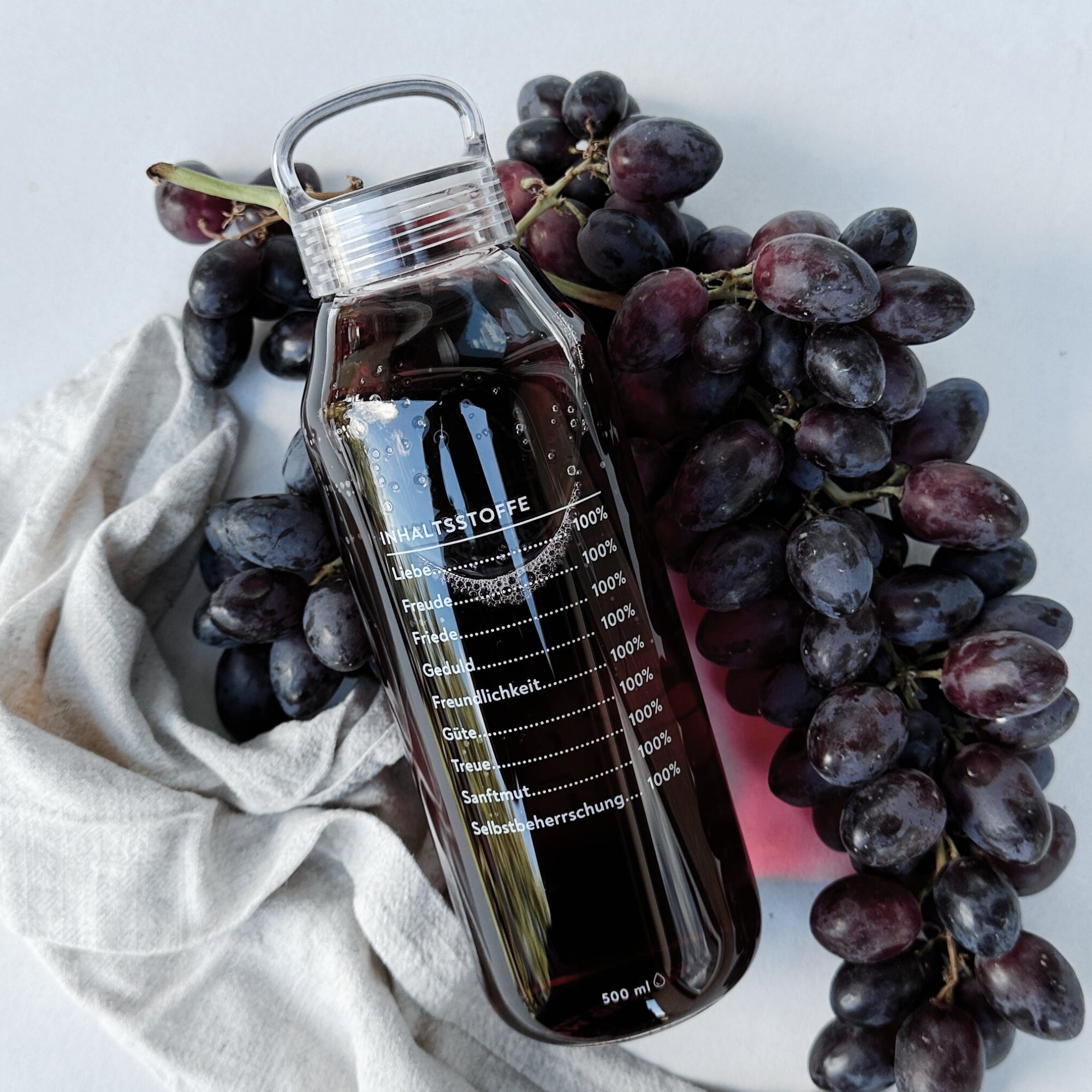 Glas-Trinkflasche „Frucht des Geistes“ · 500 ml & 900 ml