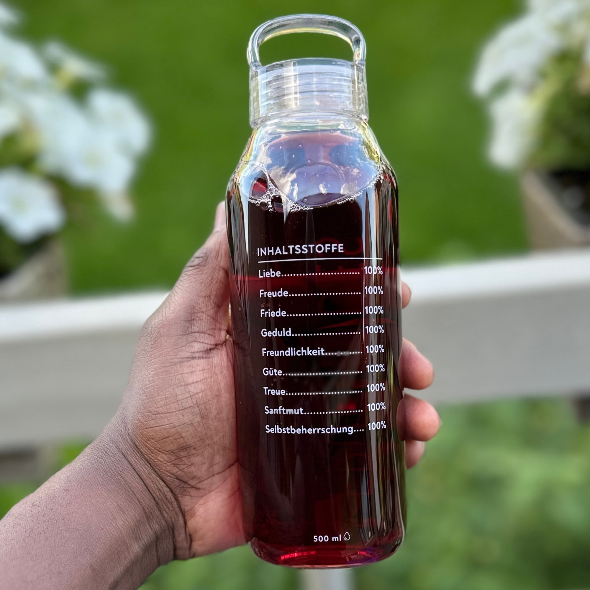 Trinkflasche aus Glas "Frucht des Geistes" · 500ml