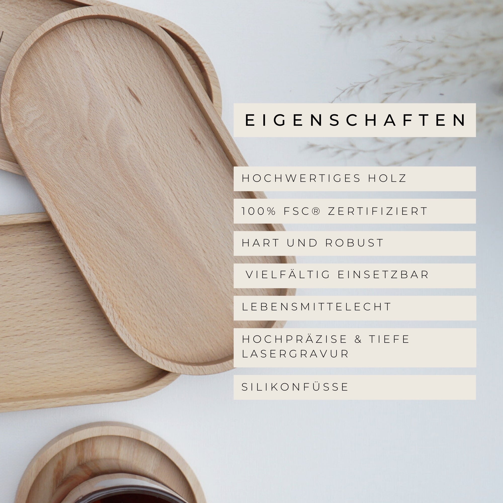 Holztablett "Mein Hirte" Eiche | KANU