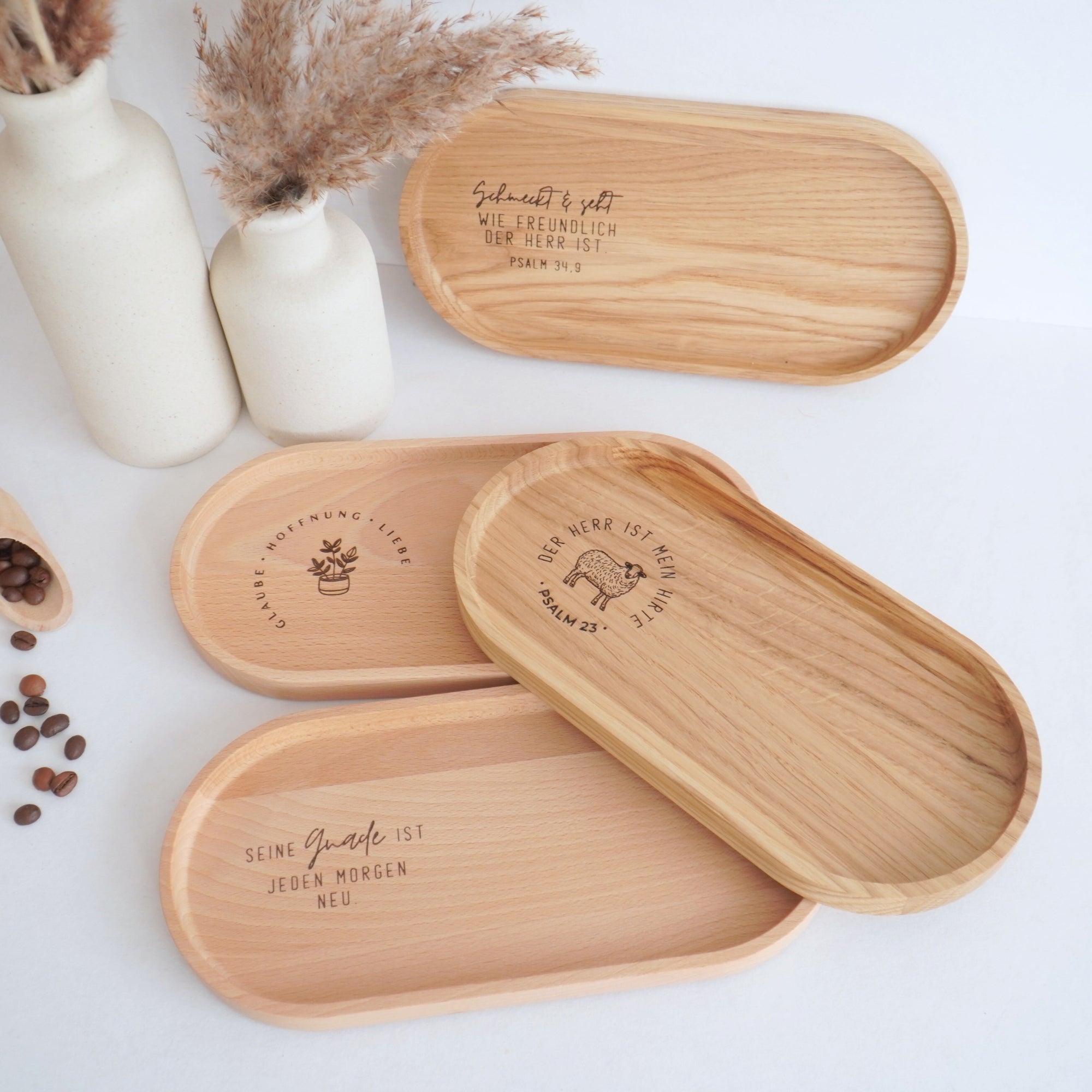 Holztablett "Mein Hirte" Eiche | KANU