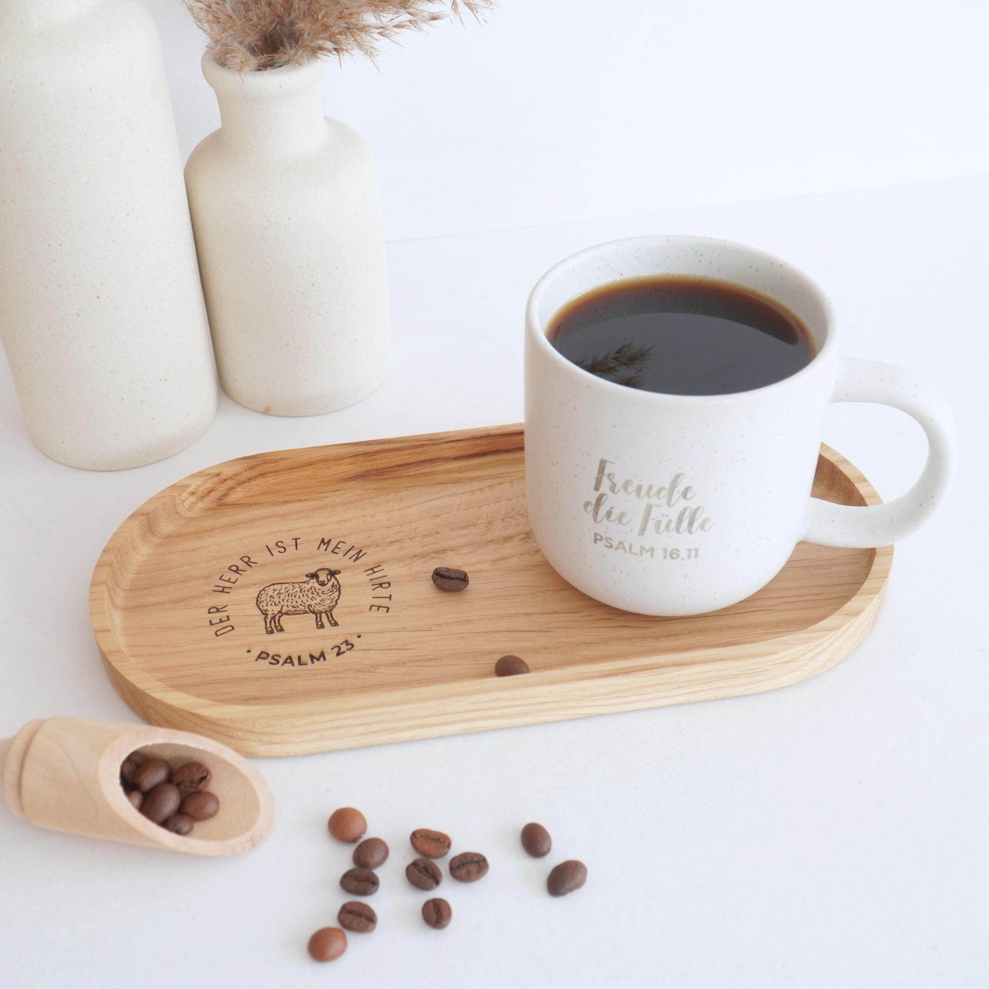 Holztablett "Mein Hirte" Eiche | KANU
