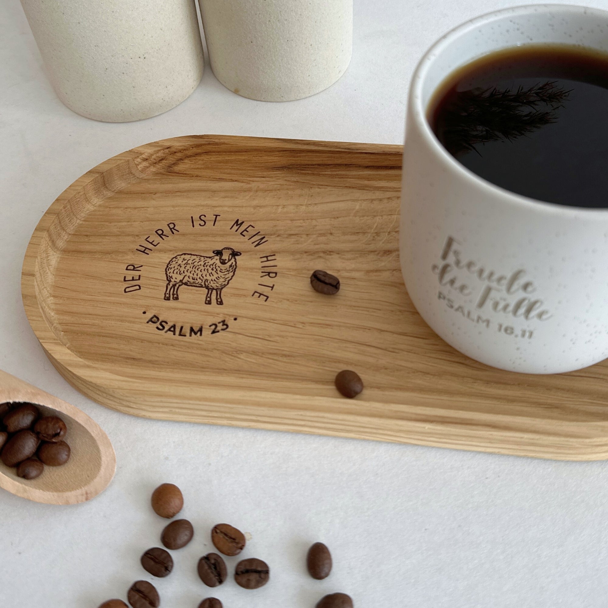 Holztablett "Mein Hirte" Eiche | KANU