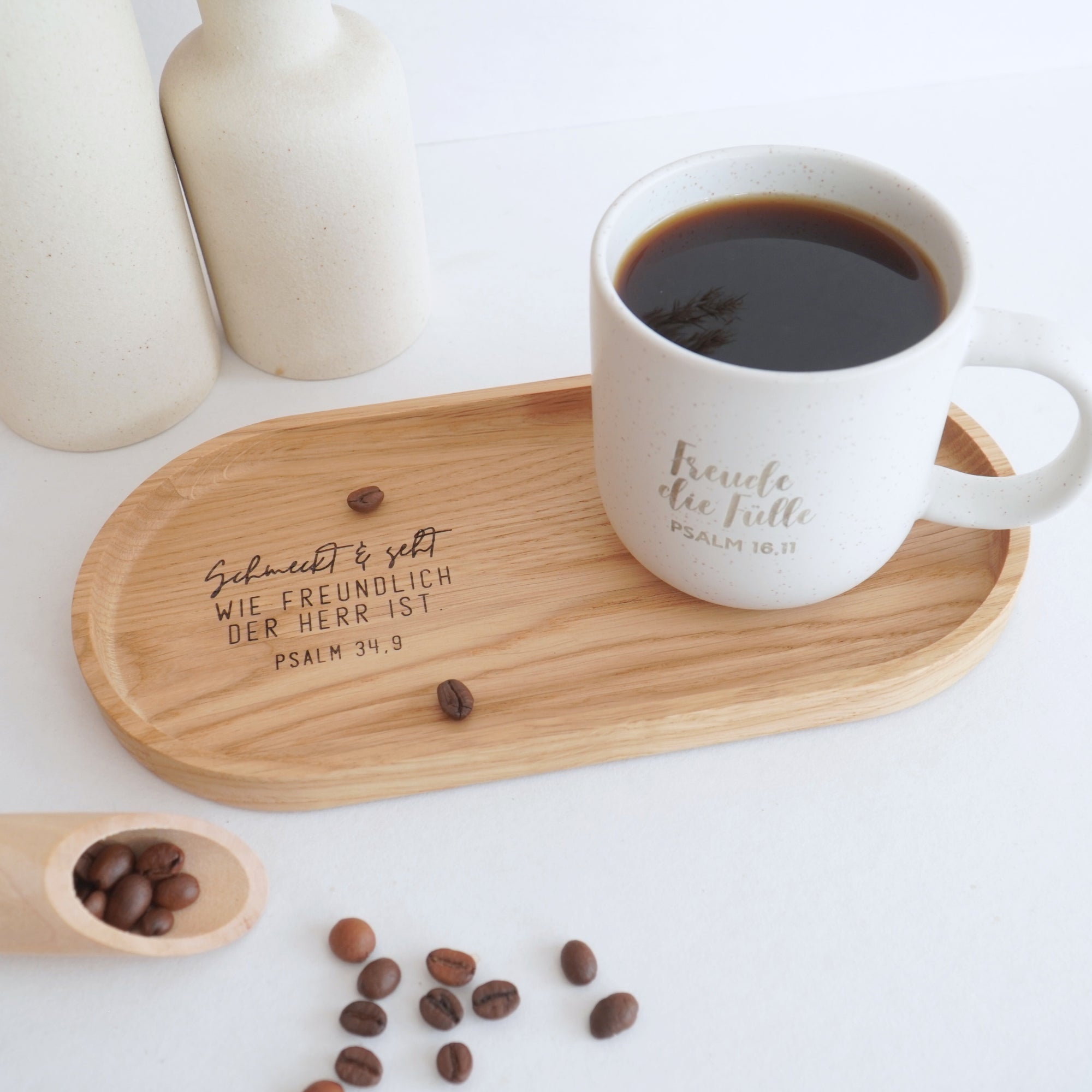 Holztablett "Schmeckt und Seht" Eiche | KANU