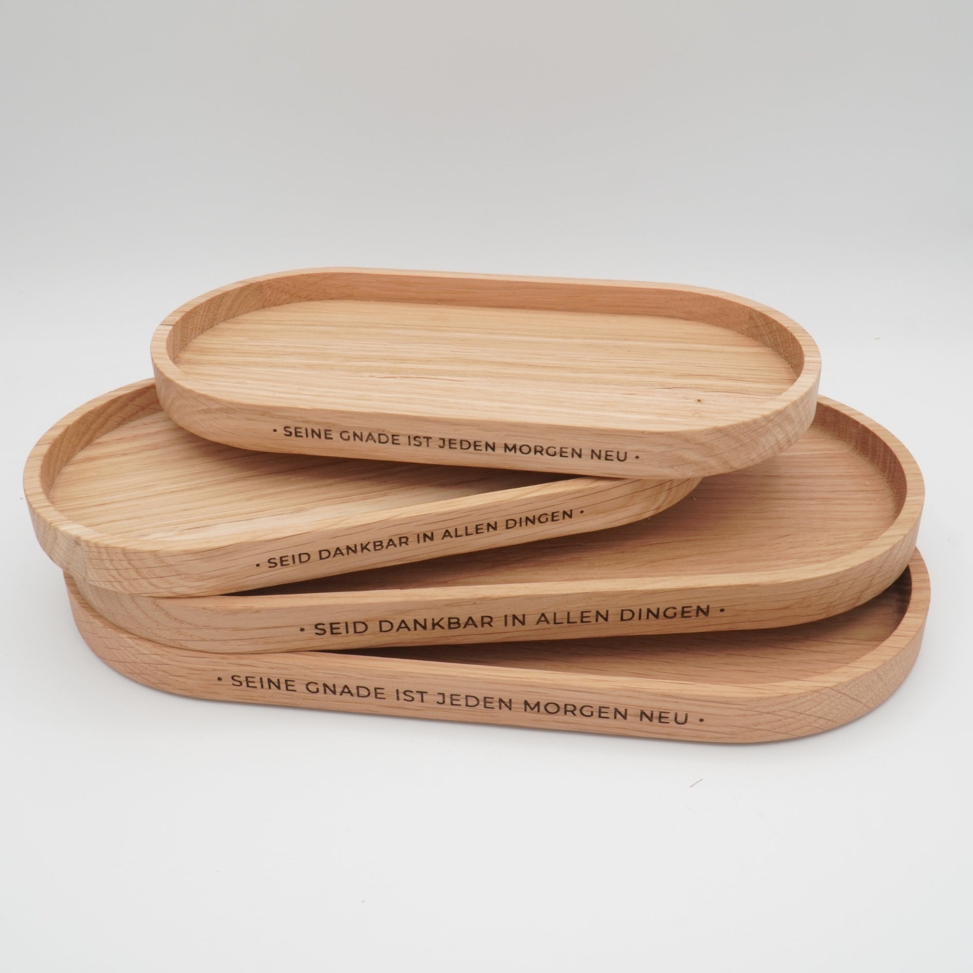 Holztablett "Seine Gnade" · Gravur · Eiche | KANU
