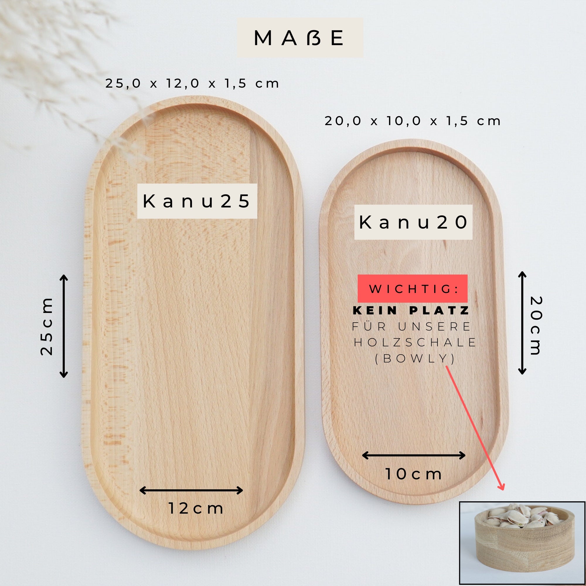 Holztablett "Seine Gnade" · Gravur · Eiche | KANU