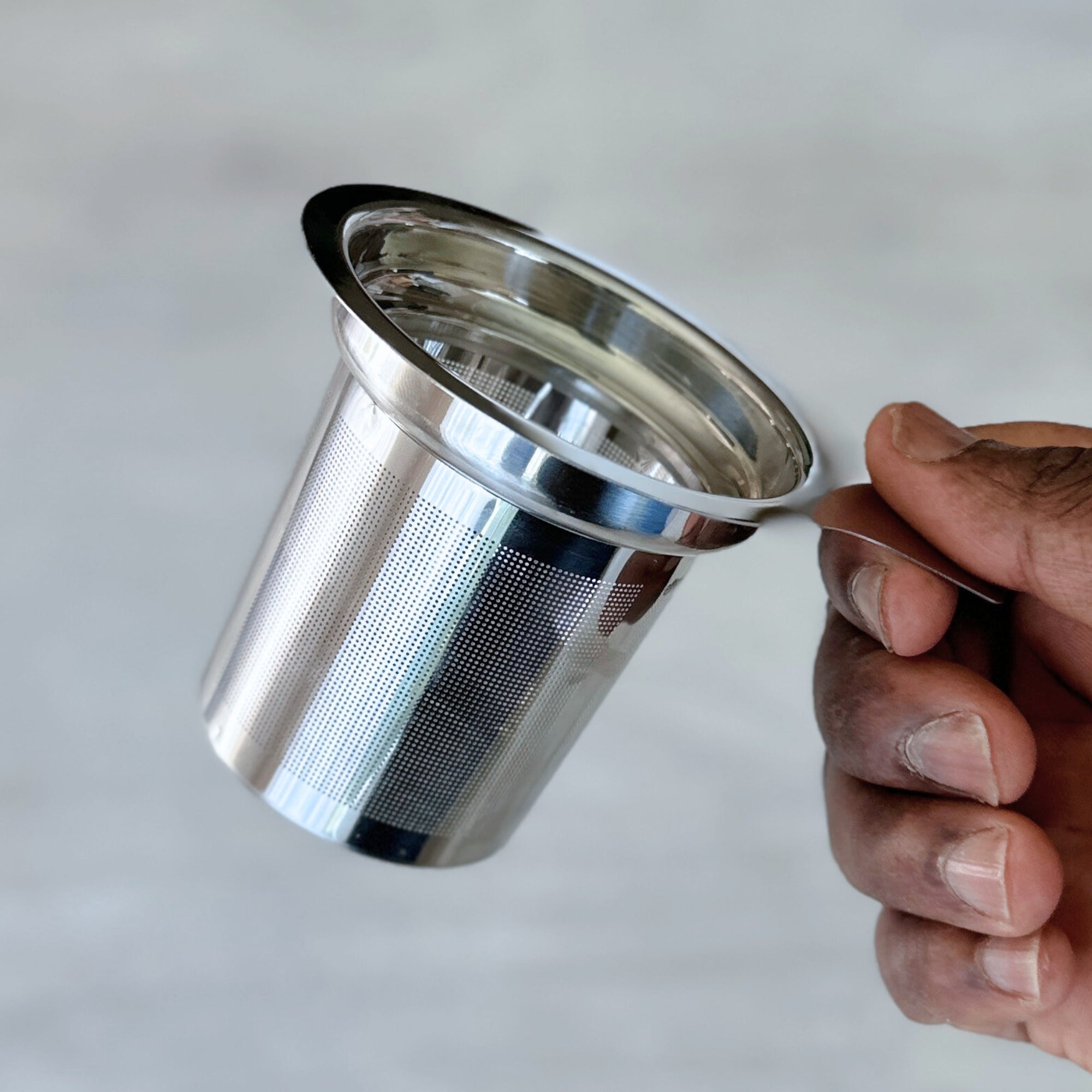 Thermotasse Glas "Start your day" · 350ml · inkl. Glasdeckel & Edelstahlsieb