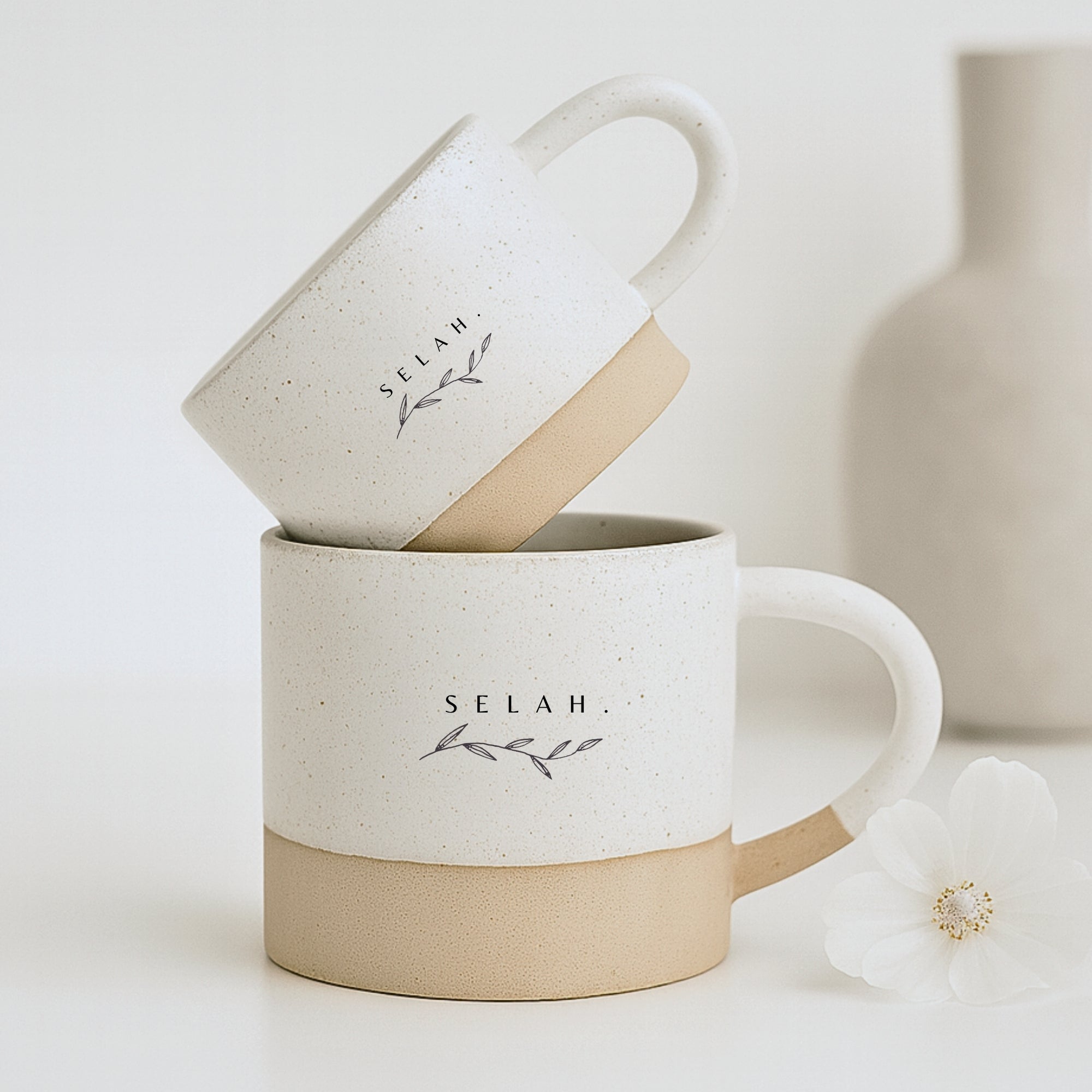 Handgemachte Tasse "Selah" 300ml - Graviert | RUSTY-M