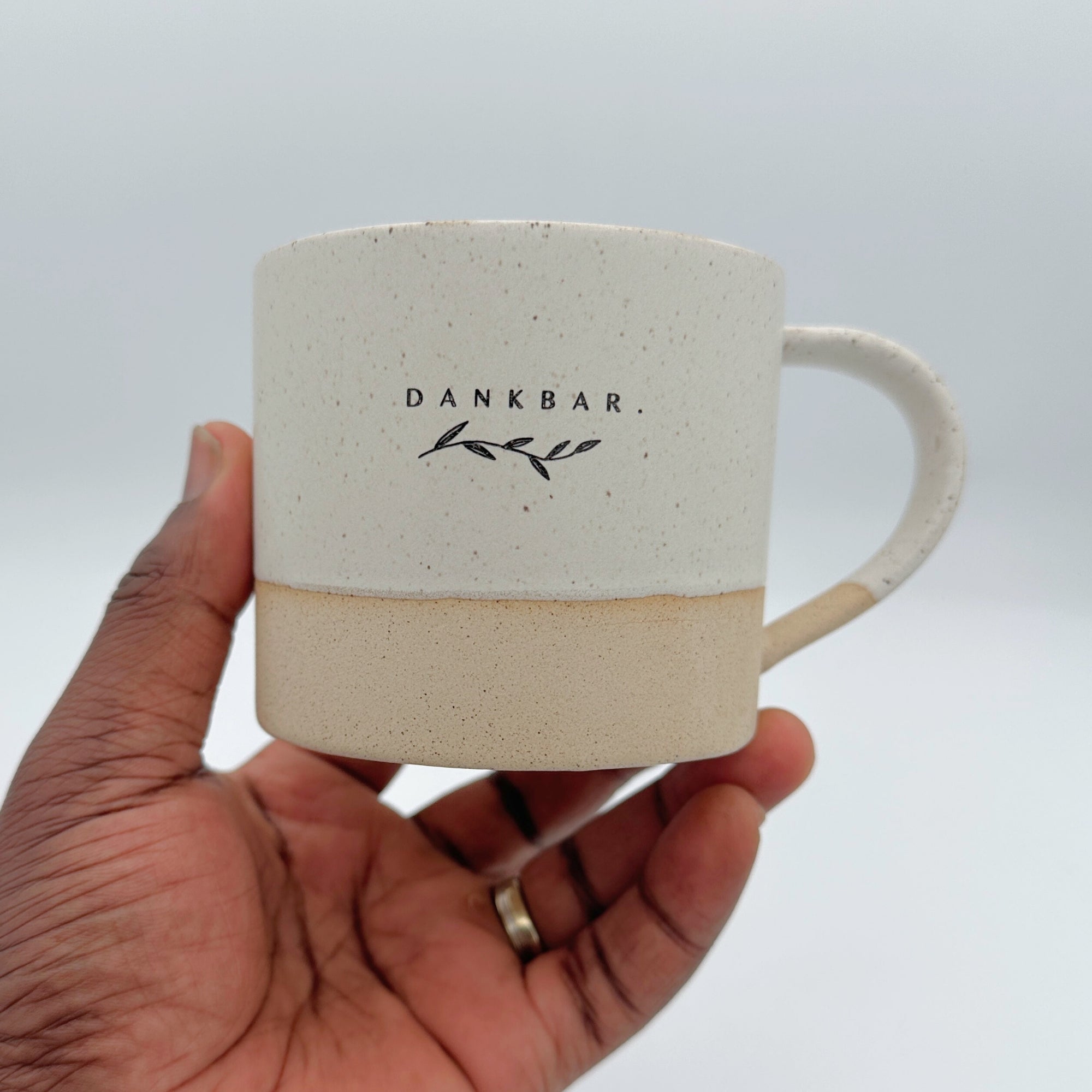 Handgemachte Tasse 4er-Set "Geliebt Gesegnet Versorgt Dankbar" je 300ml · Graviert | RUSTY-M