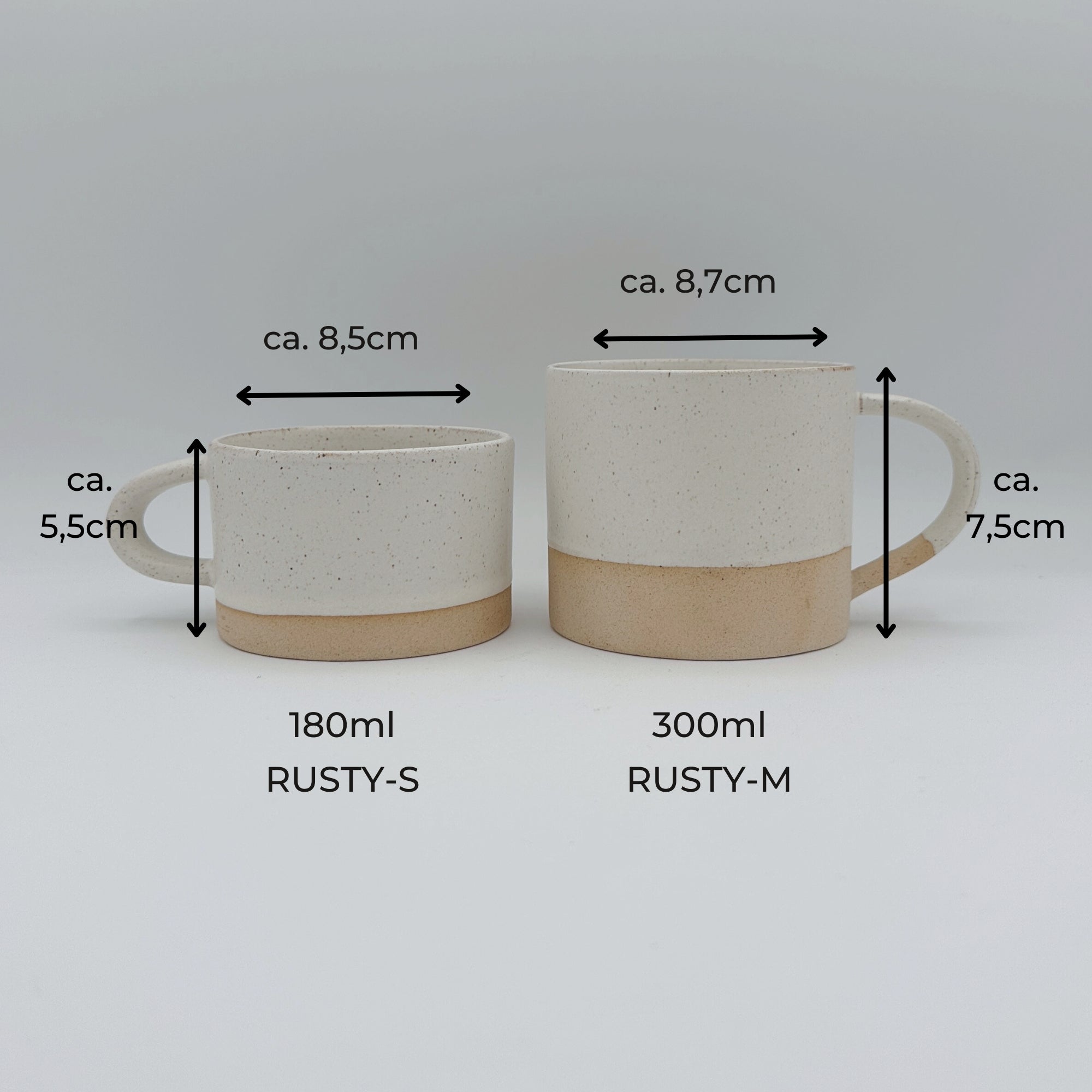 Handgemachte Tasse "getragen von Jesus" 180ml - Graviert | RUSTY-S