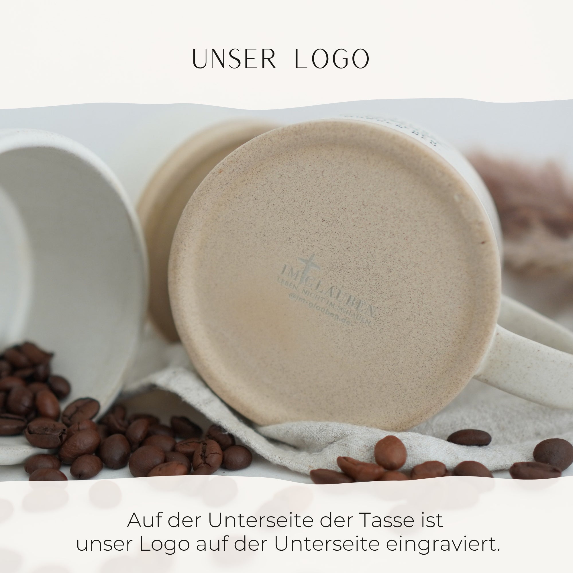 Handgemachte Tasse "Selah" 300ml - Graviert | RUSTY-M
