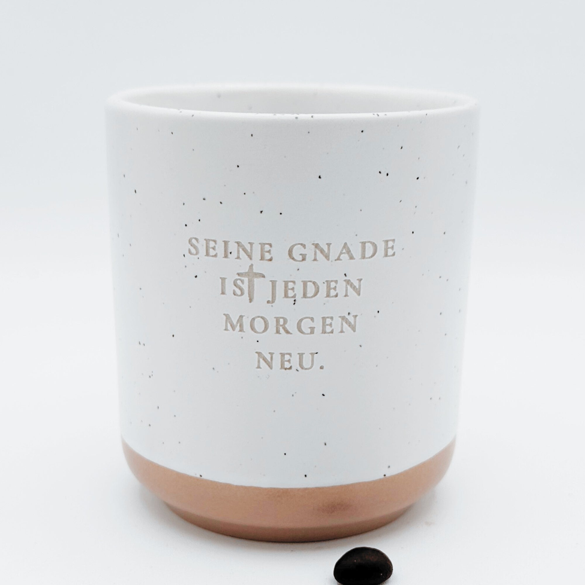 Steingut-Becher "Seine Gnade"・280ml・Graviert ・Handmade | SLIM-SANDY