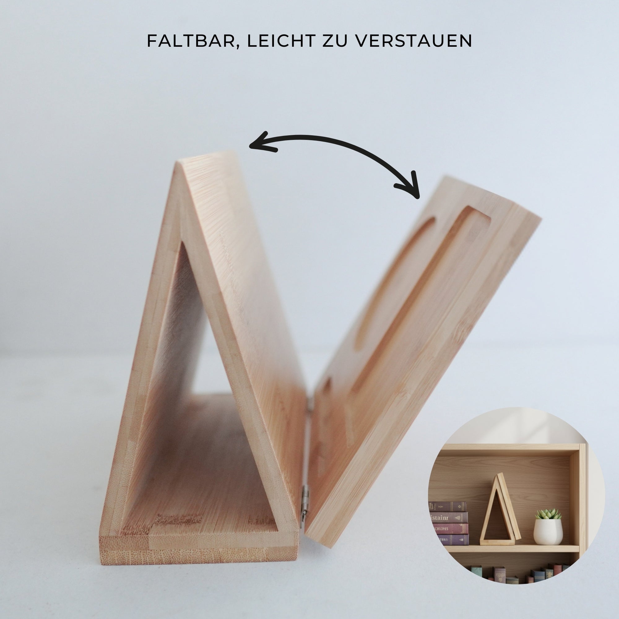 Buchstütze aus Bambusholz "Seine Gnade" · Gravur