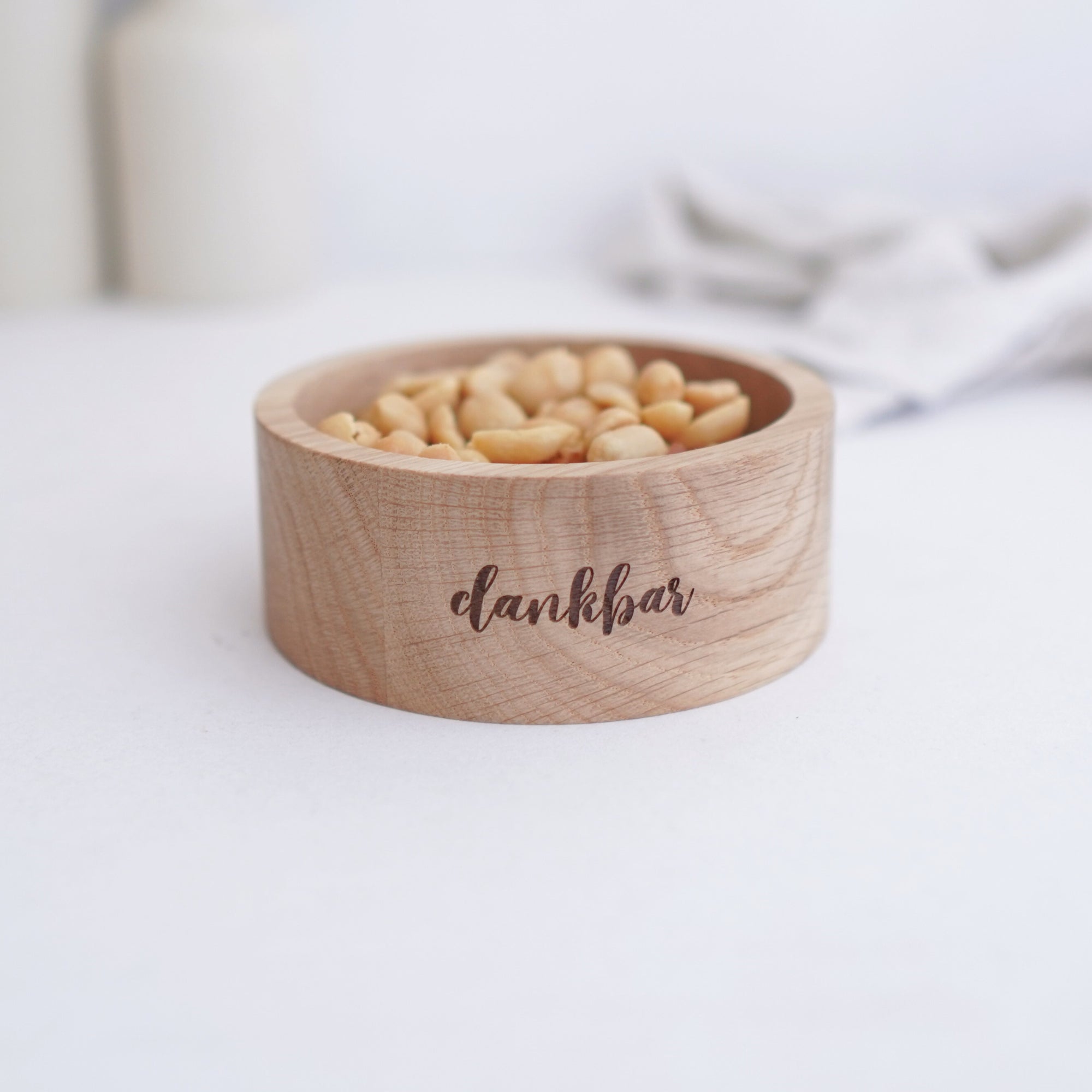 Kleine Holzschale · "Dankbar" · Eiche