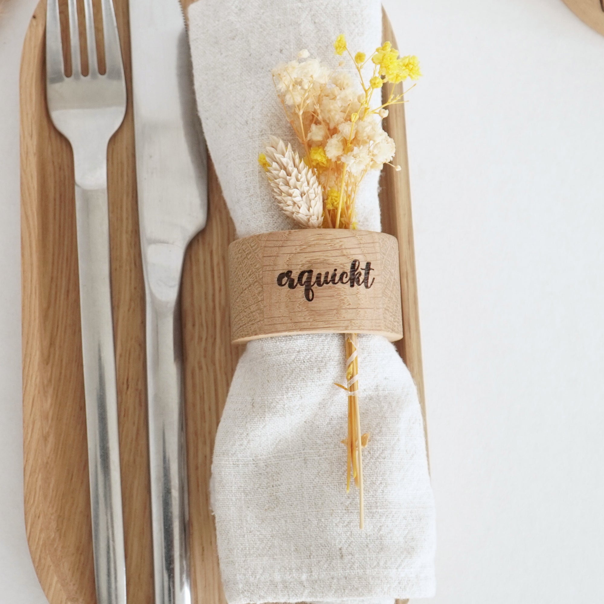 Serviettenring "equickt" Massivholz Eiche