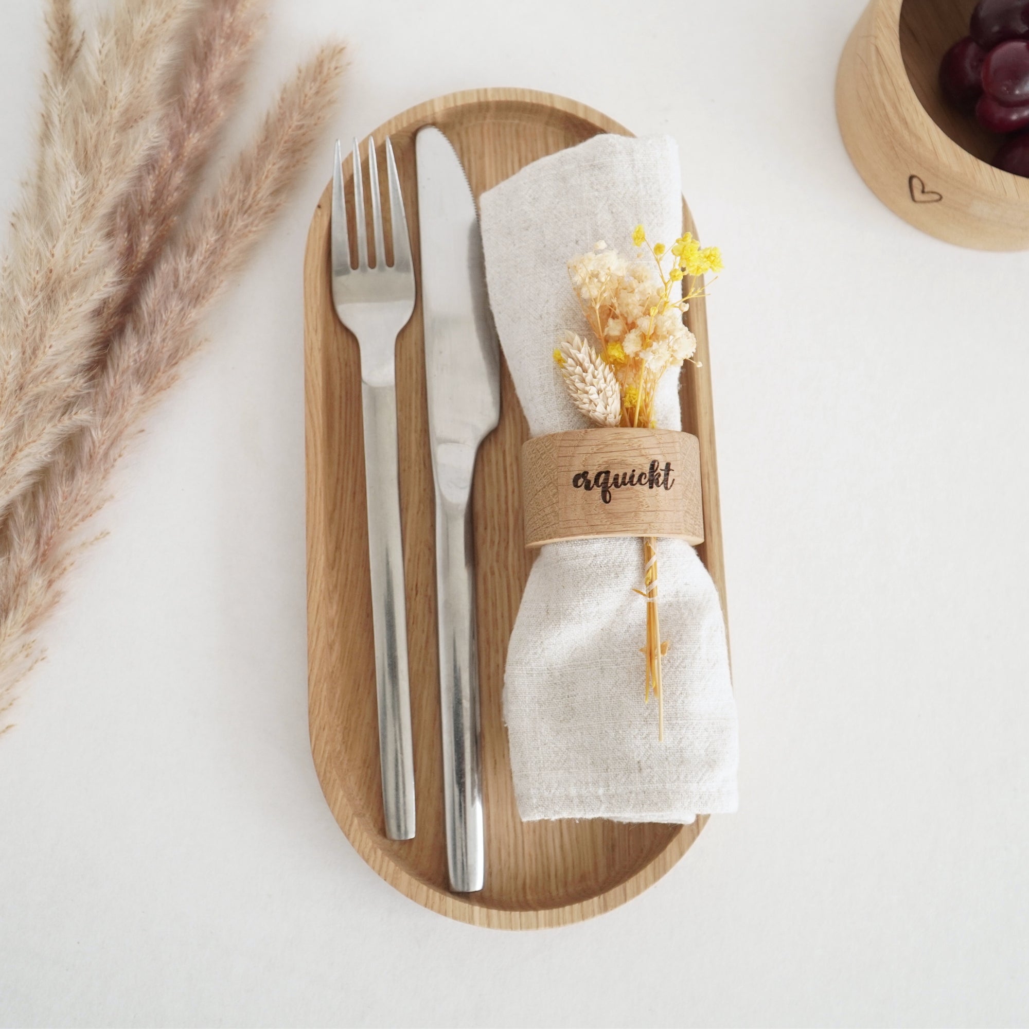 Serviettenring "equickt" Massivholz Eiche