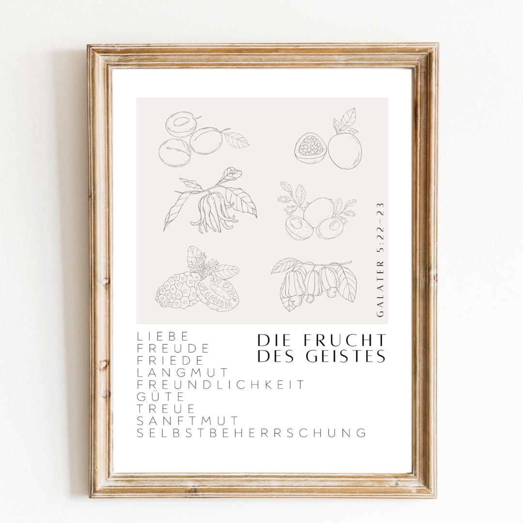 Leinwand-Poster "Frucht des Geistes" · A3/ A4/ A5 · Bibelvers