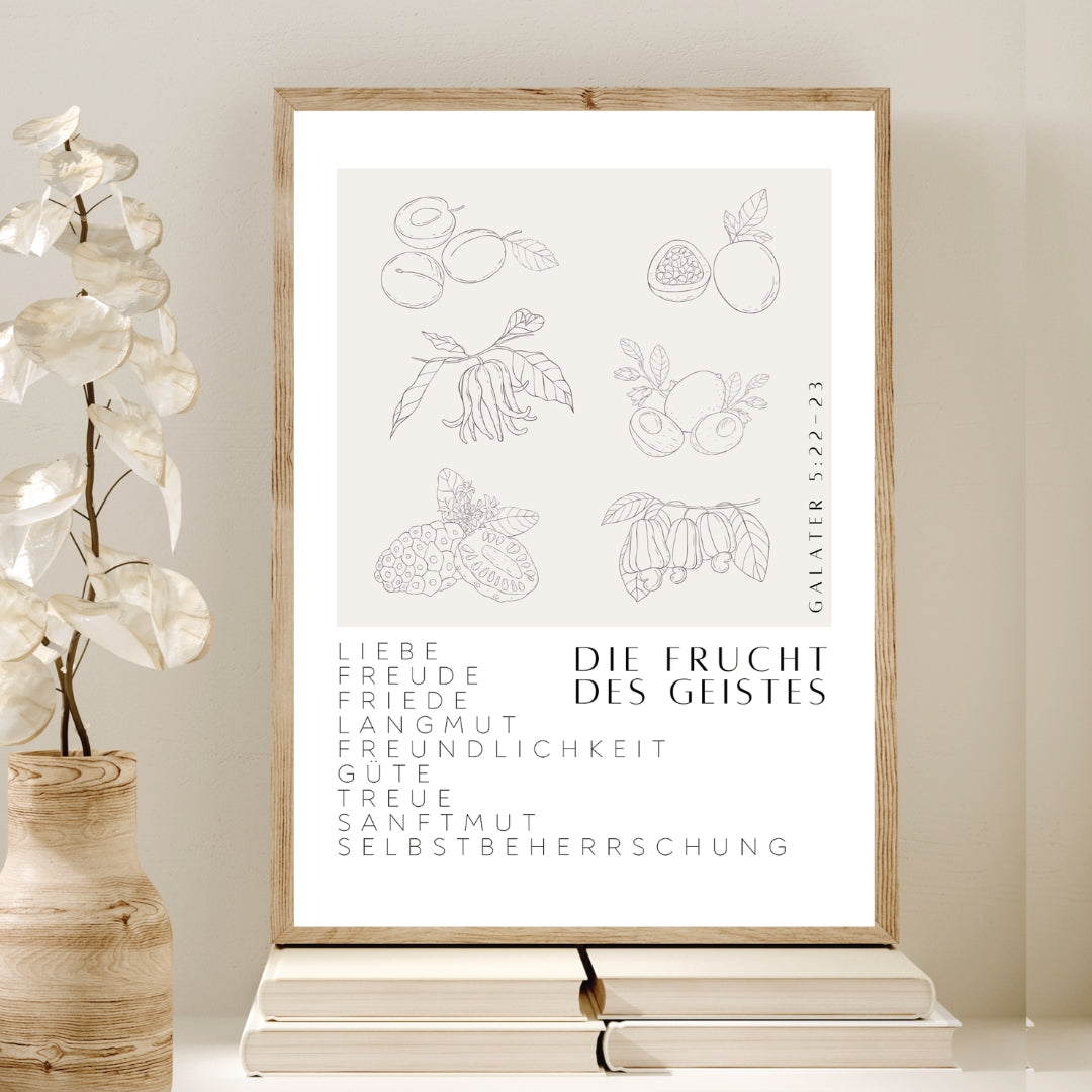 Leinwand-Poster "Frucht des Geistes" · A3/ A4/ A5 · Bibelvers