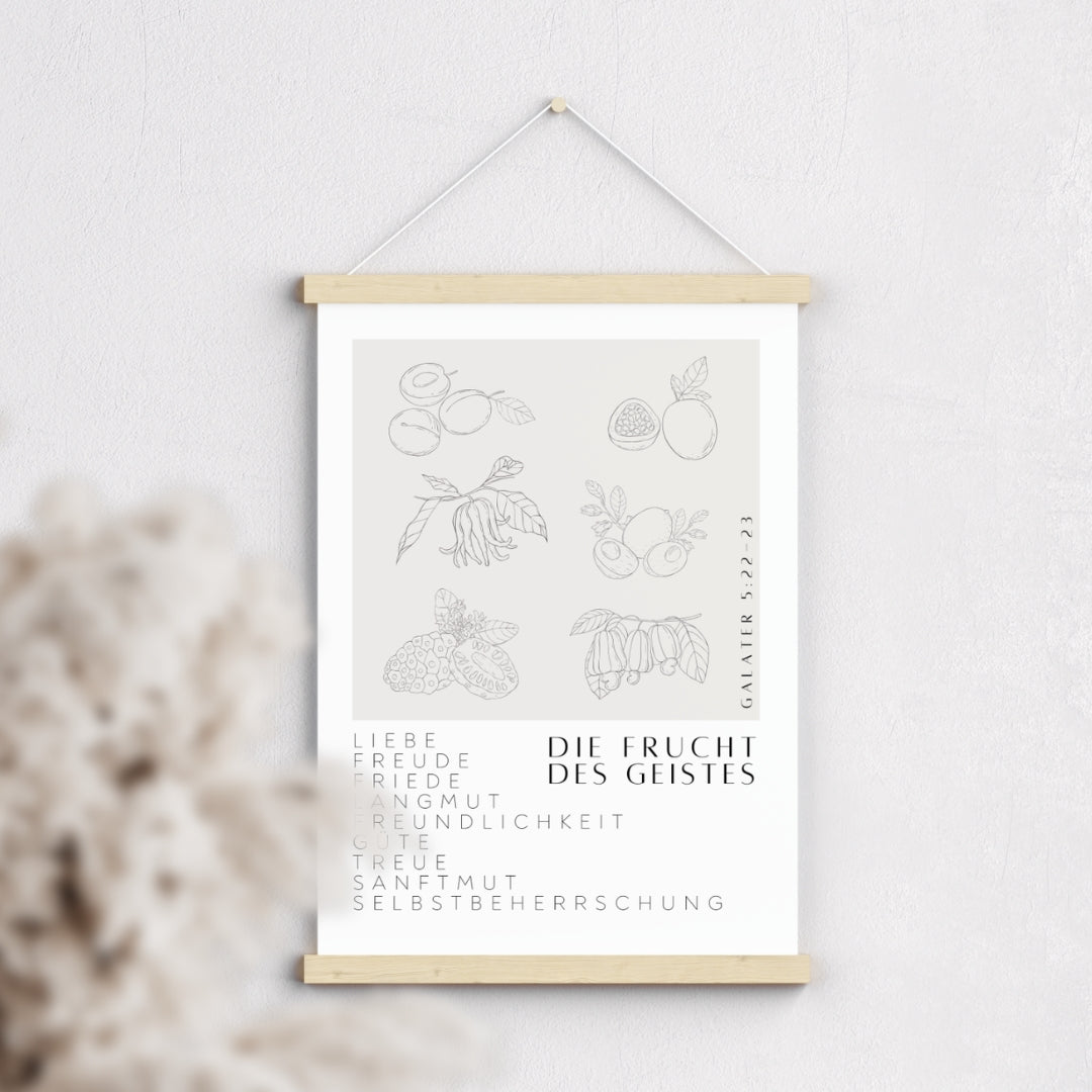 Leinwand-Poster "Frucht des Geistes" · A3/ A4/ A5 · Bibelvers