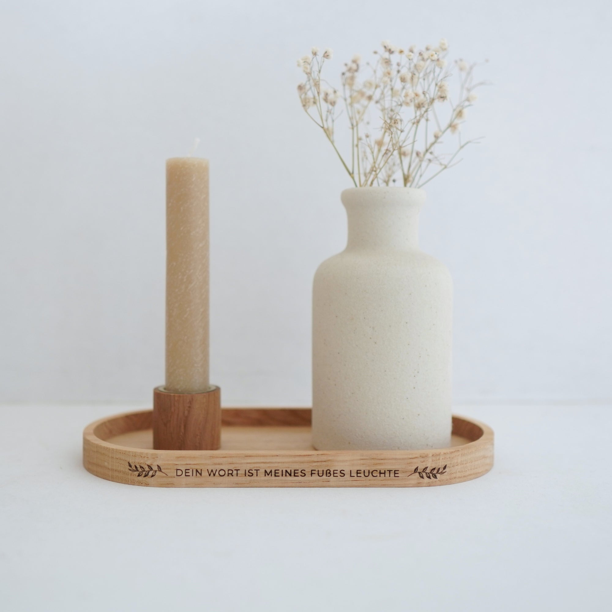 Kerzenhalter "Mein Fußes Leuchte" Eiche
