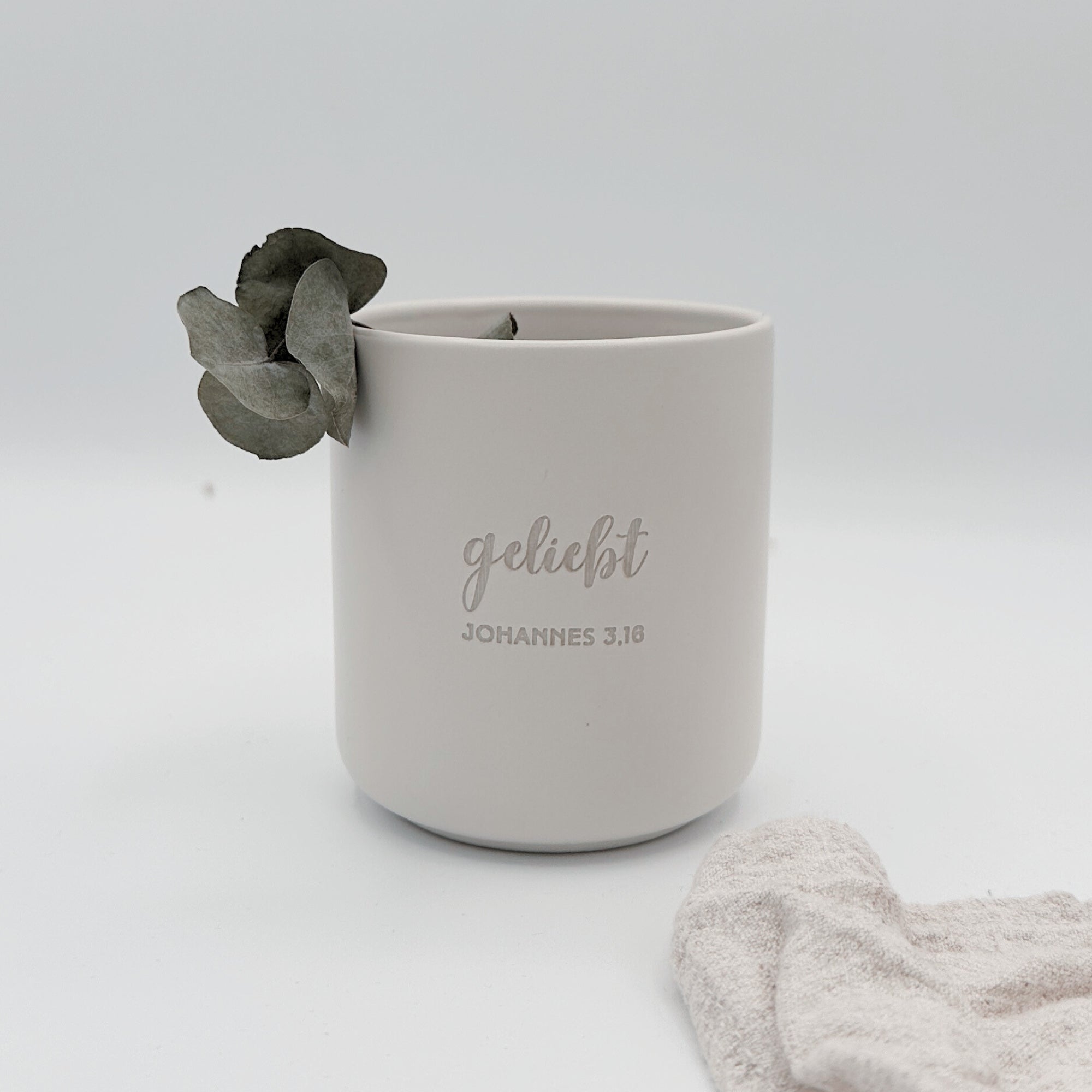 Becher 2er Set "Geliebt/Gesegnet"・je 280ml・Graviert | SLIM