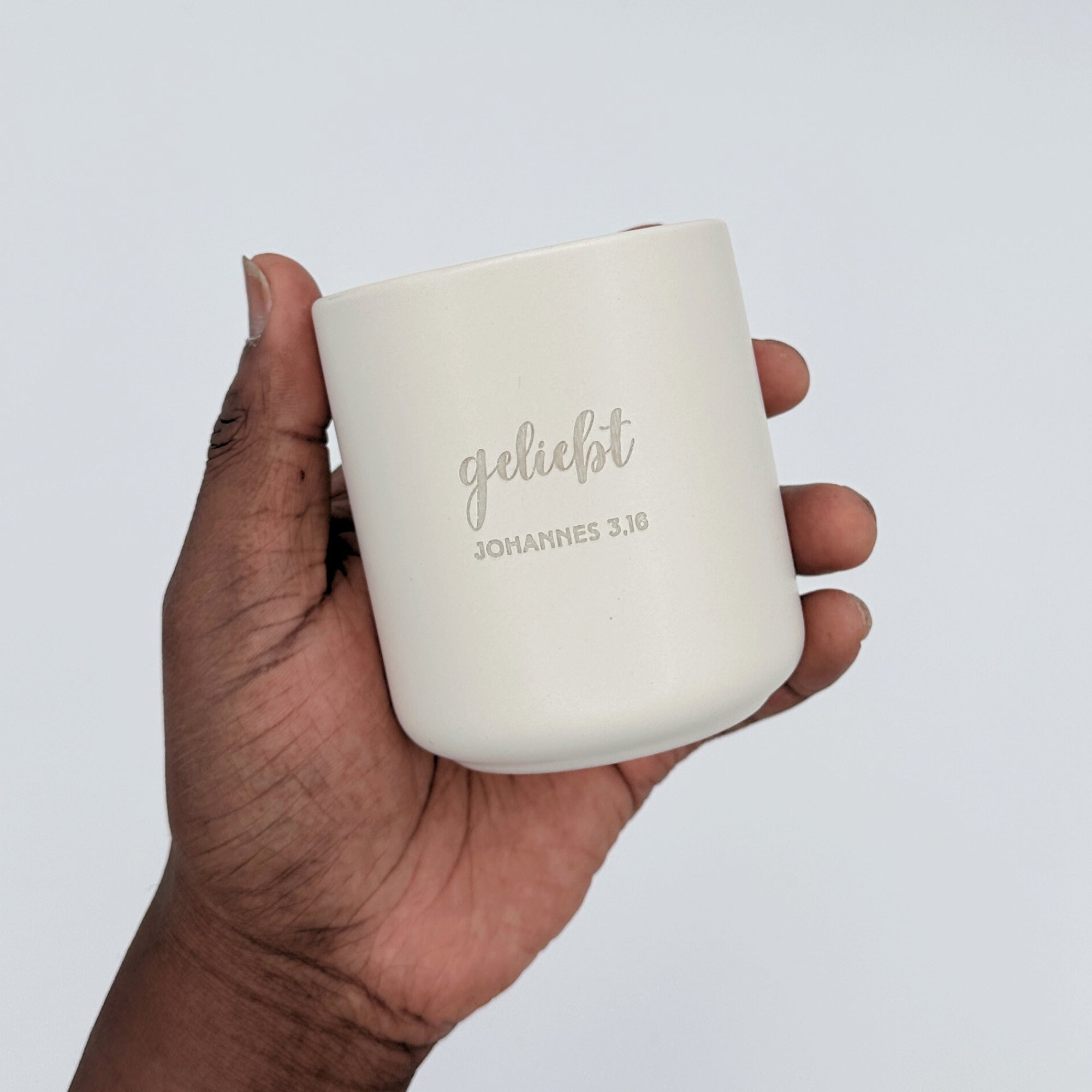 Becher 2er Set "Geliebt/Gesegnet"・je 280ml・Graviert | SLIM