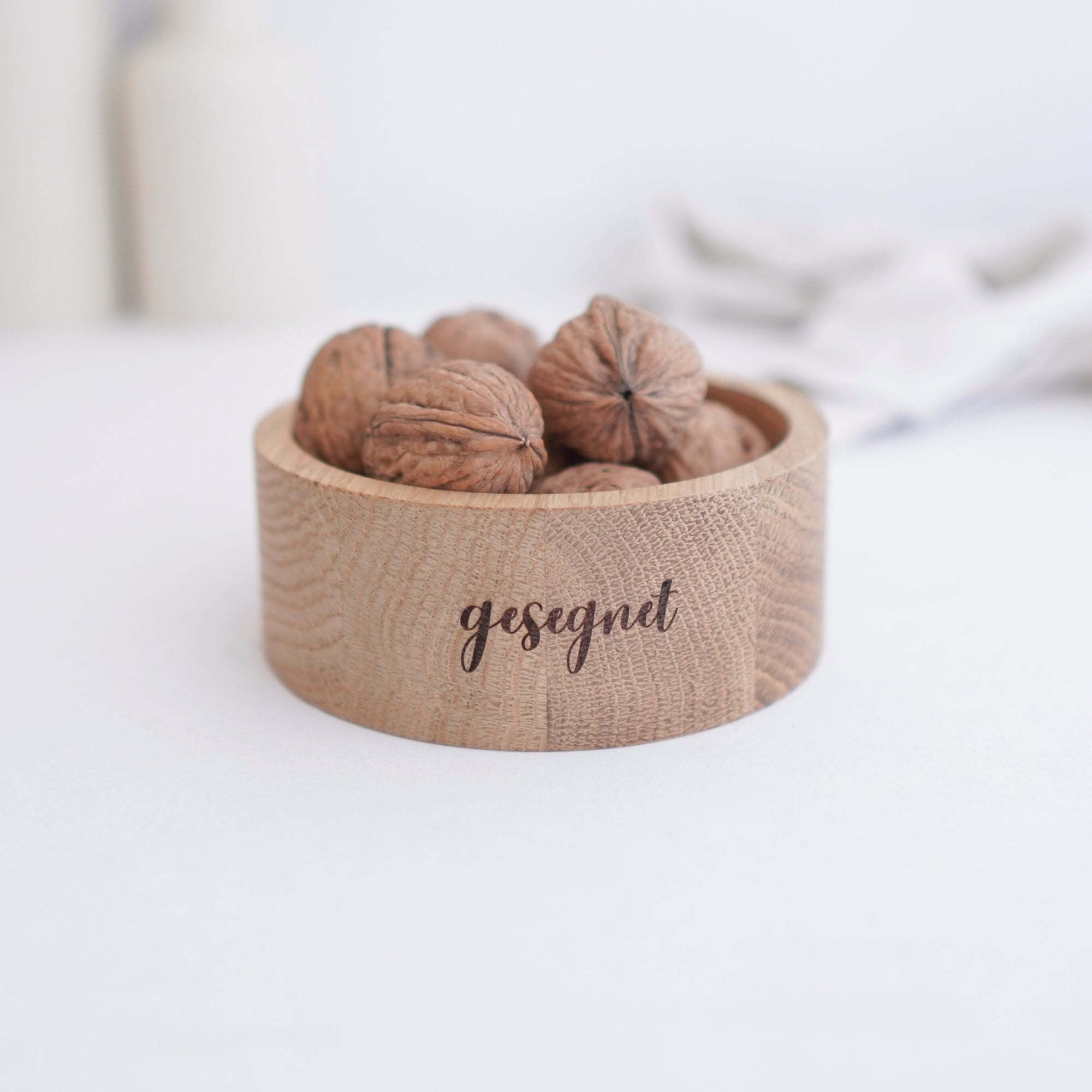 Kleine Holzschale · "gesegnet" · Eiche
